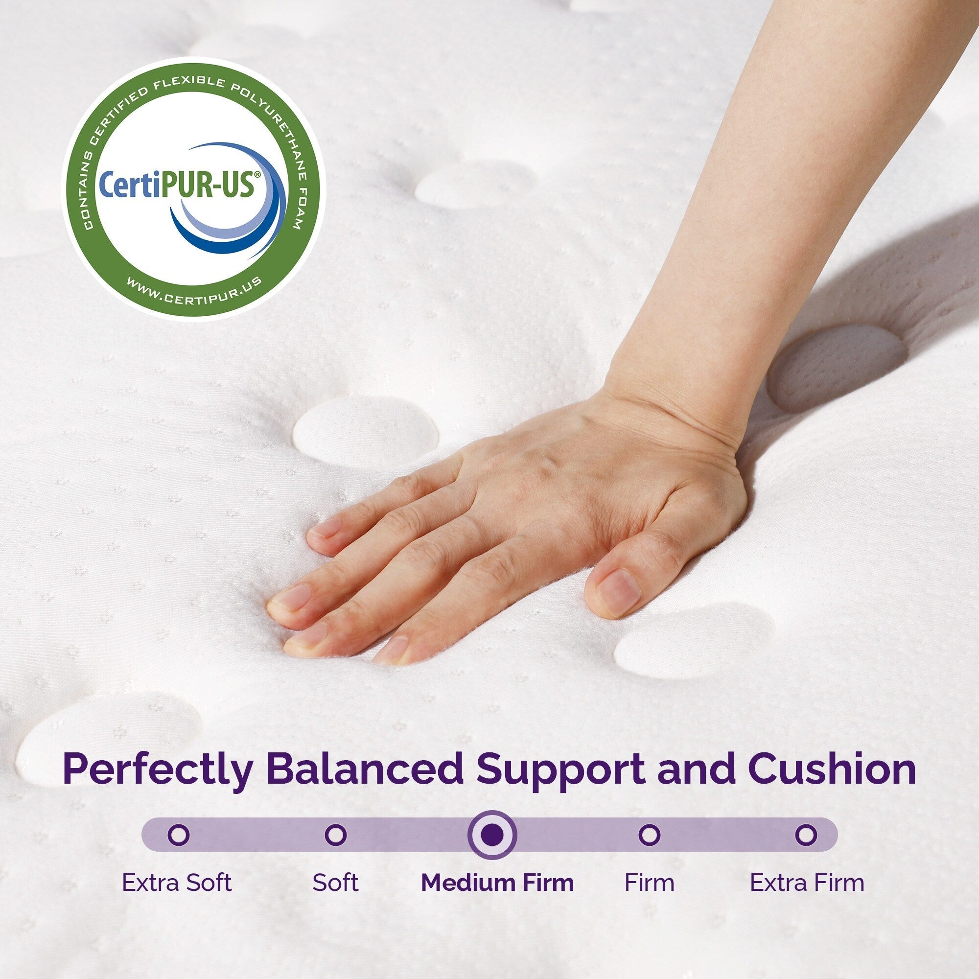 12 Inch Memory Foam Pillow Top Medium Mattress