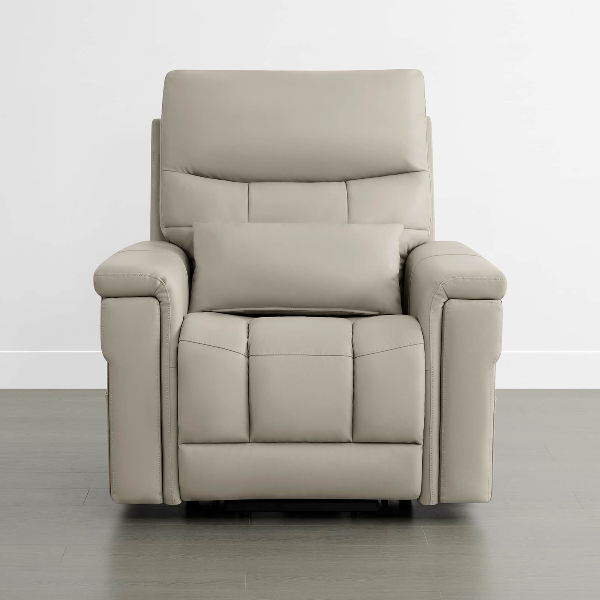 Addy Genuine Leather Lift Assist Power Recliner With Heat Massage