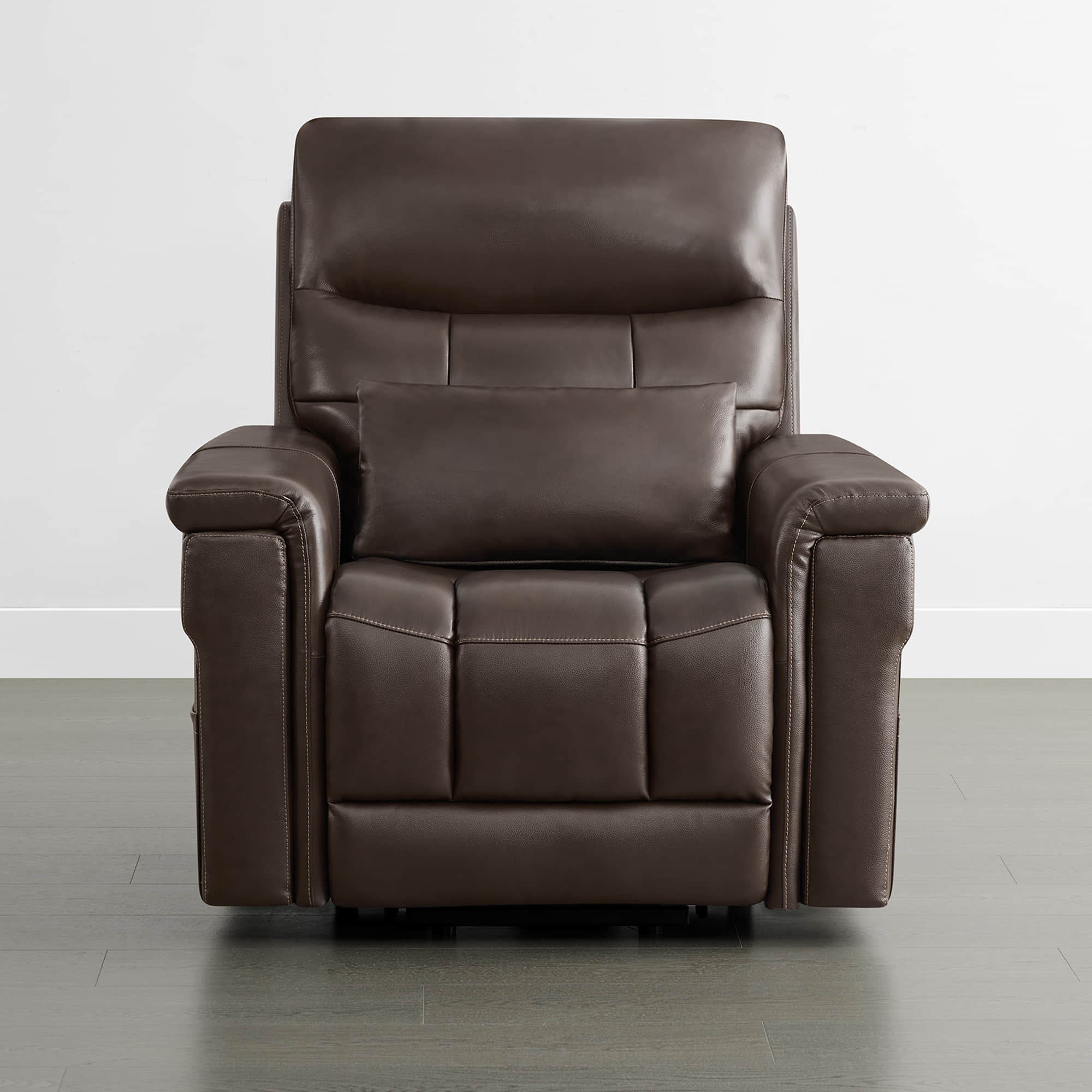 Addy Genuine Leather Lift Assist Power Recliner With Heat Massage