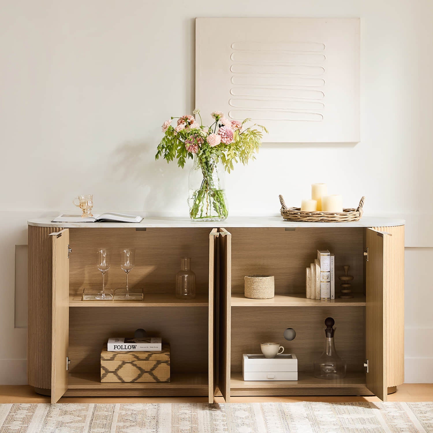 Bowen – 70 Fluted Wood Sideboard