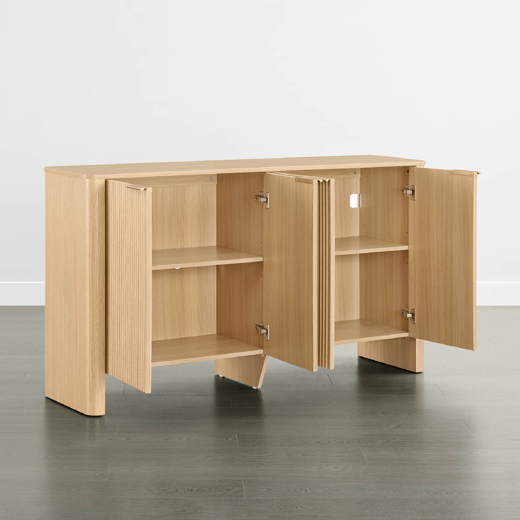 Bowen – 61 Fluted Wood Sideboard, High-Leg