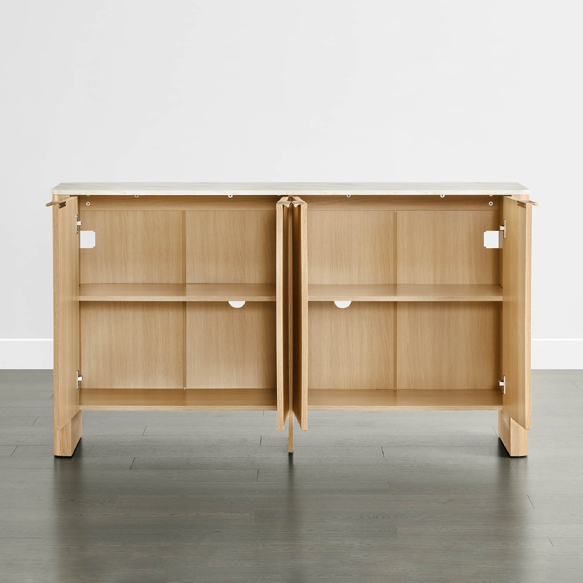 Bowen – 61 Fluted Wood Sideboard, High-Leg