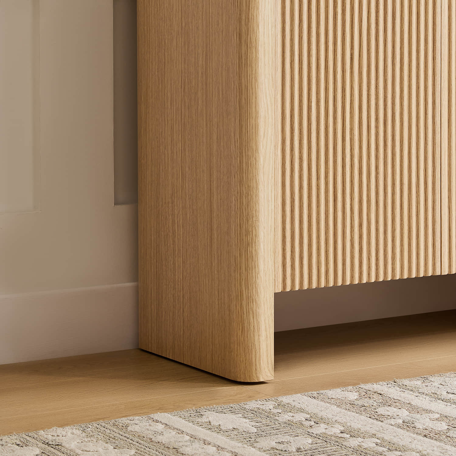 Bowen – 61 Fluted Wood Sideboard, High-Leg