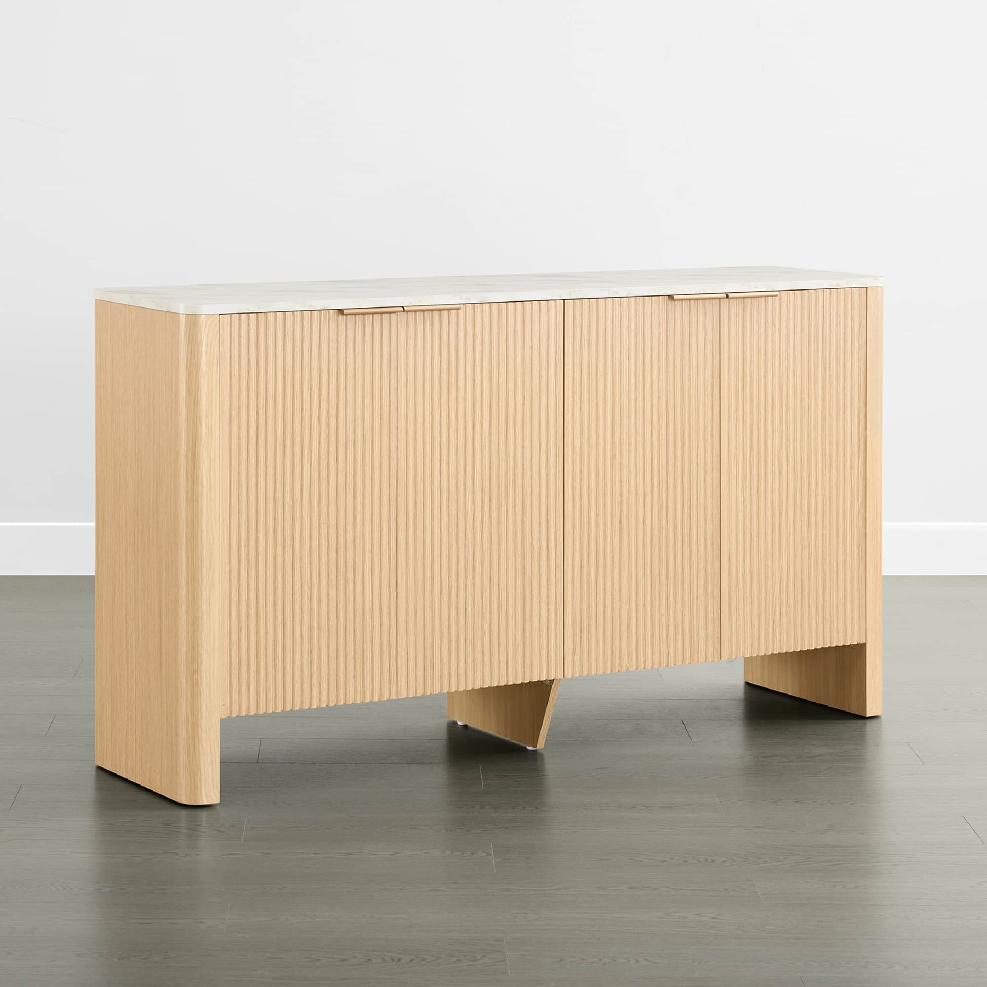 Bowen – 61 Fluted Wood Sideboard, High-Leg