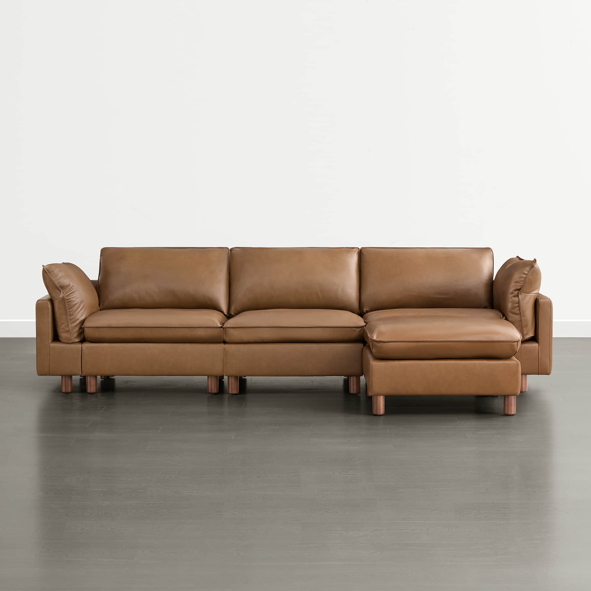 Brendon Modular 4-Seat Sectional Sofa with Wood Leg