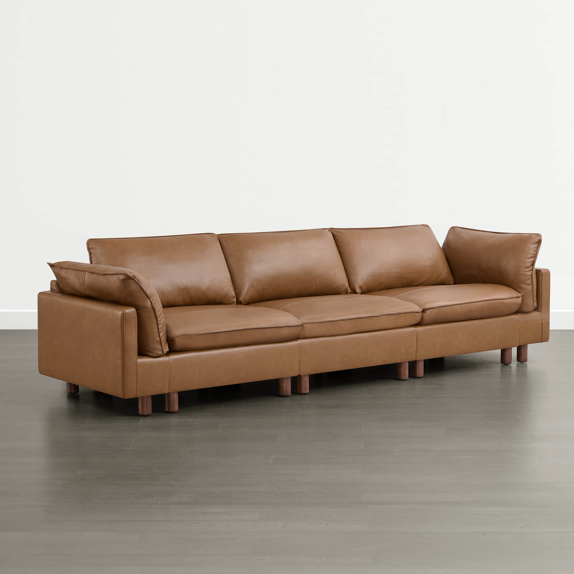 Brendon Modular 3-Seat Sofa with Wood Leg