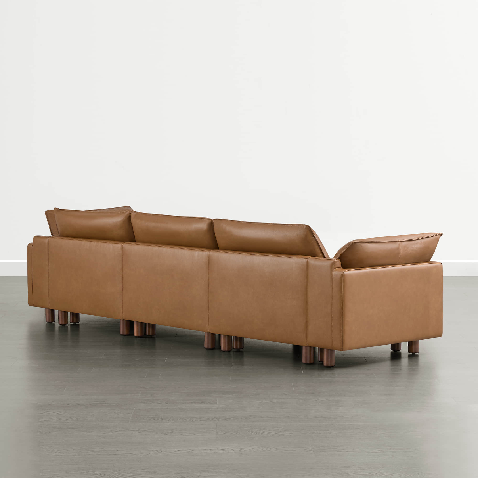 Brendon Modular 3-Seat Sofa with Wood Leg