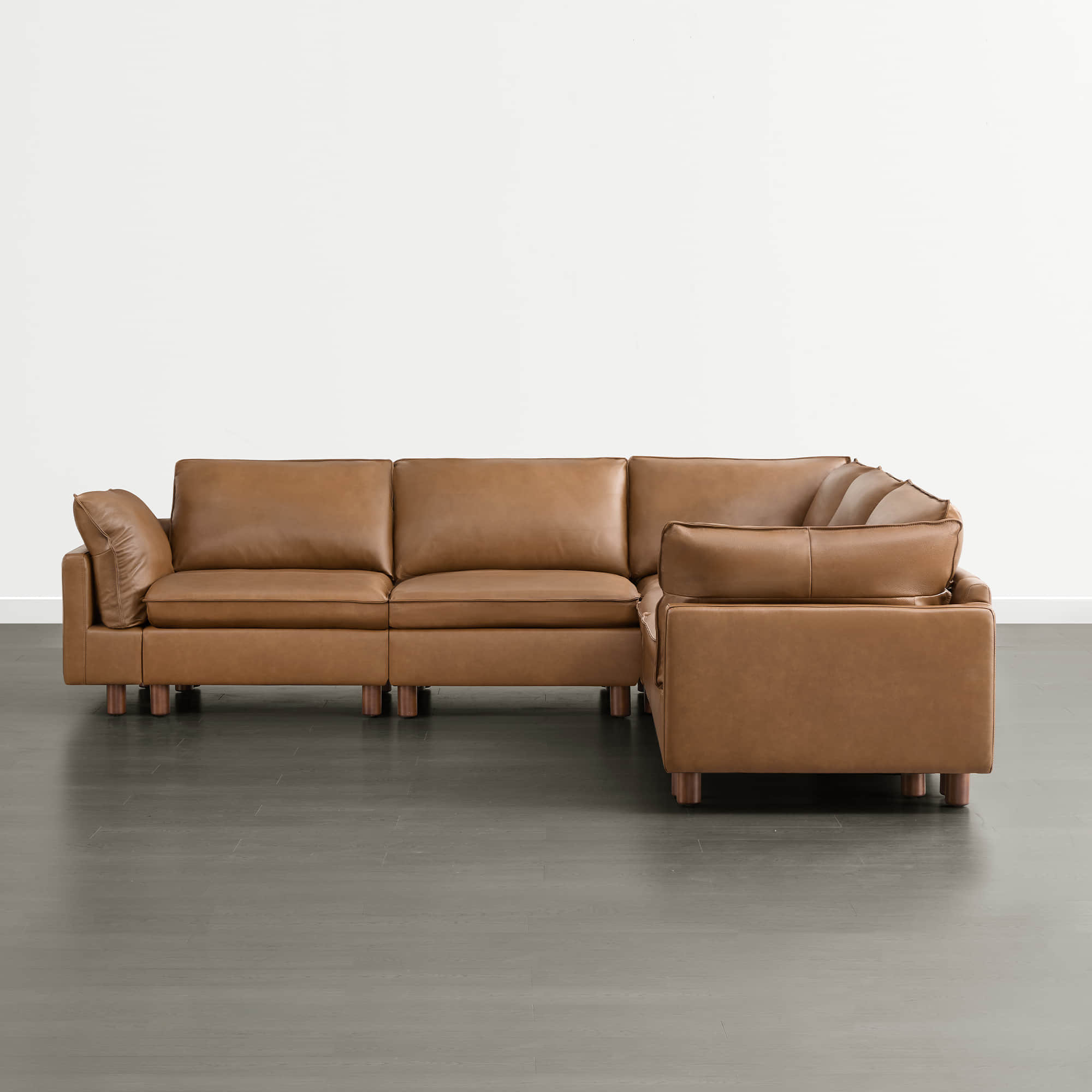 Brendon Modular Corner Sectional Sofa with Wood Leg