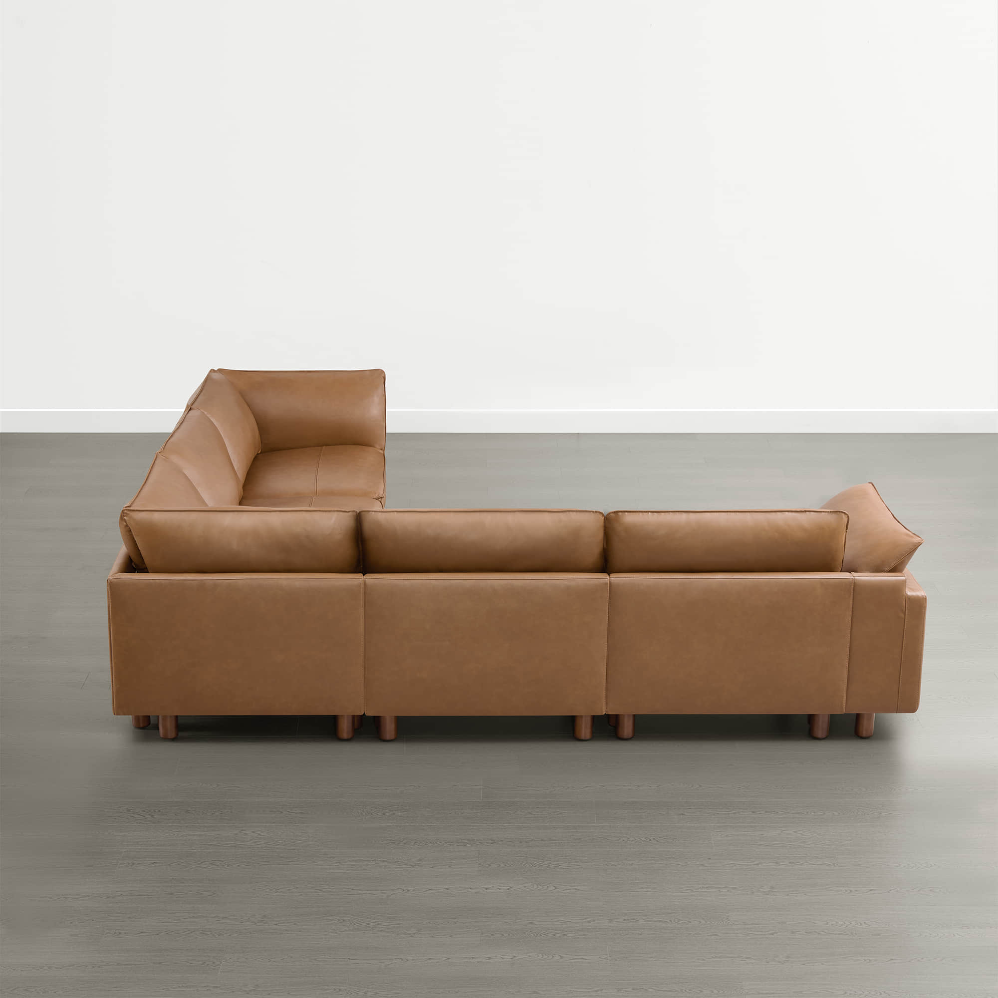 Brendon Modular Corner Sectional Sofa with Wood Leg
