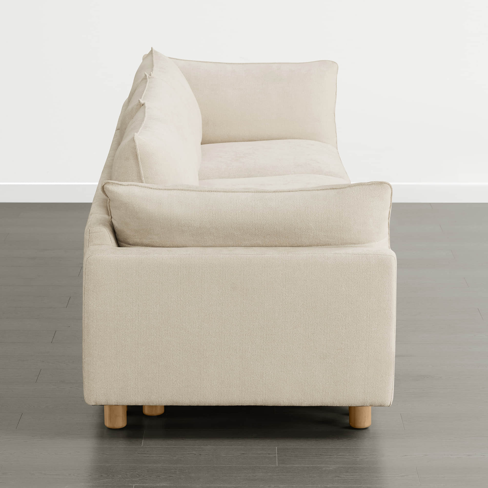 Brendon Modular 3-Seat Sofa with Wood Leg