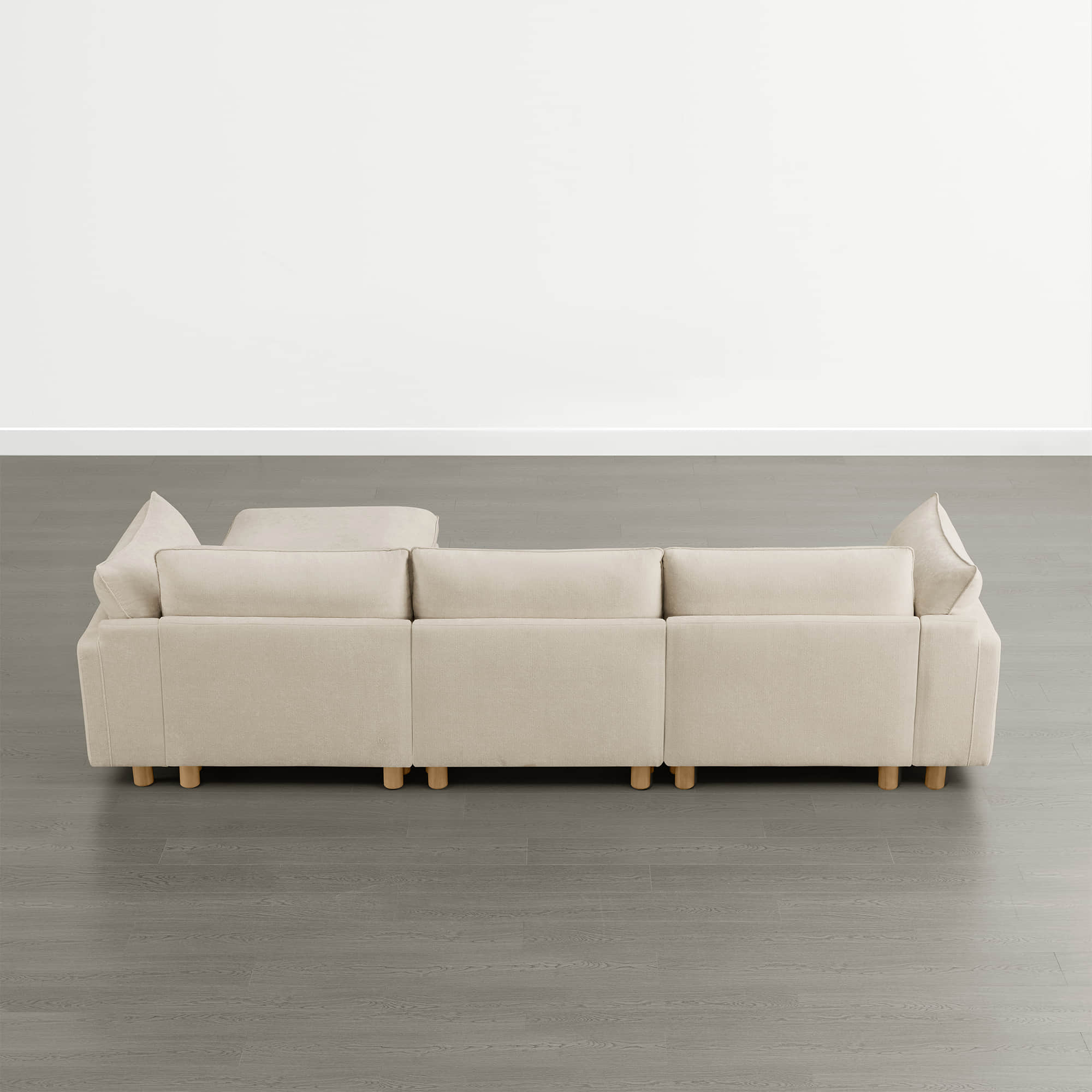Brendon Modular 4-Seat Sectional Sofa with Wood Leg
