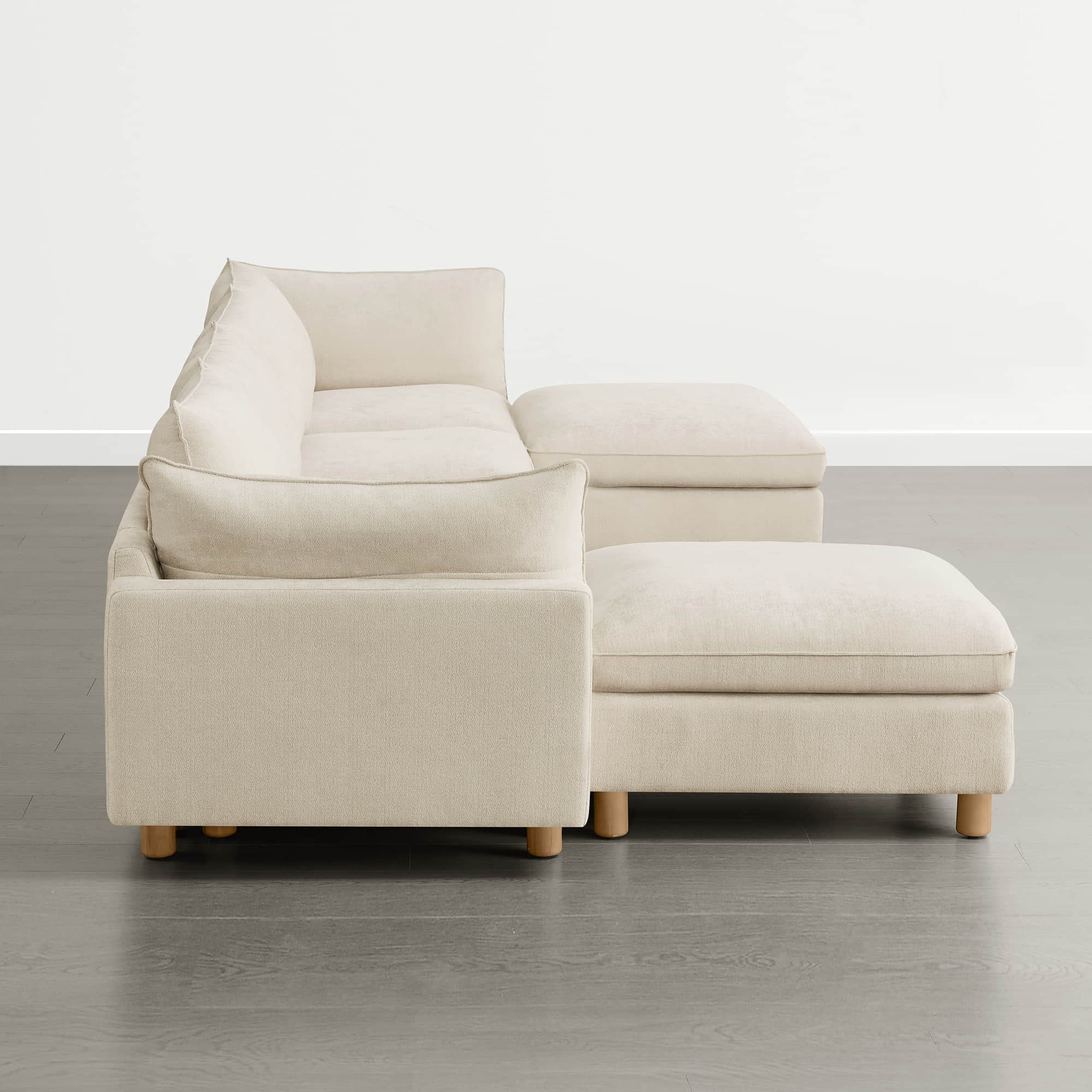 Brendon Modular 6-Seat Sectional Sofa with Wood Leg