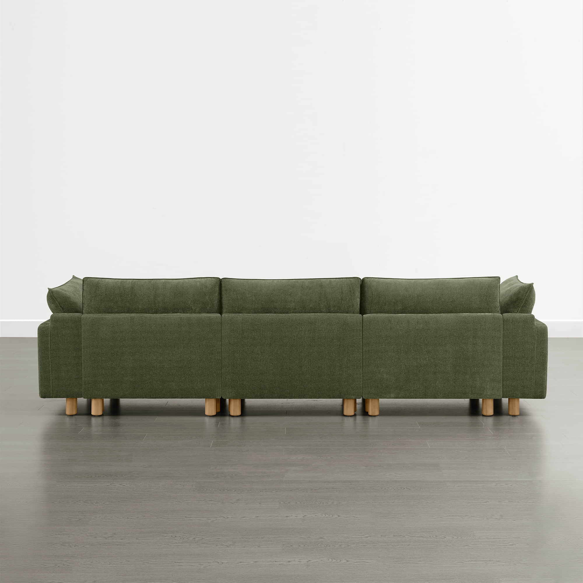 Brendon Modular 3-Seat Sofa with Wood Leg