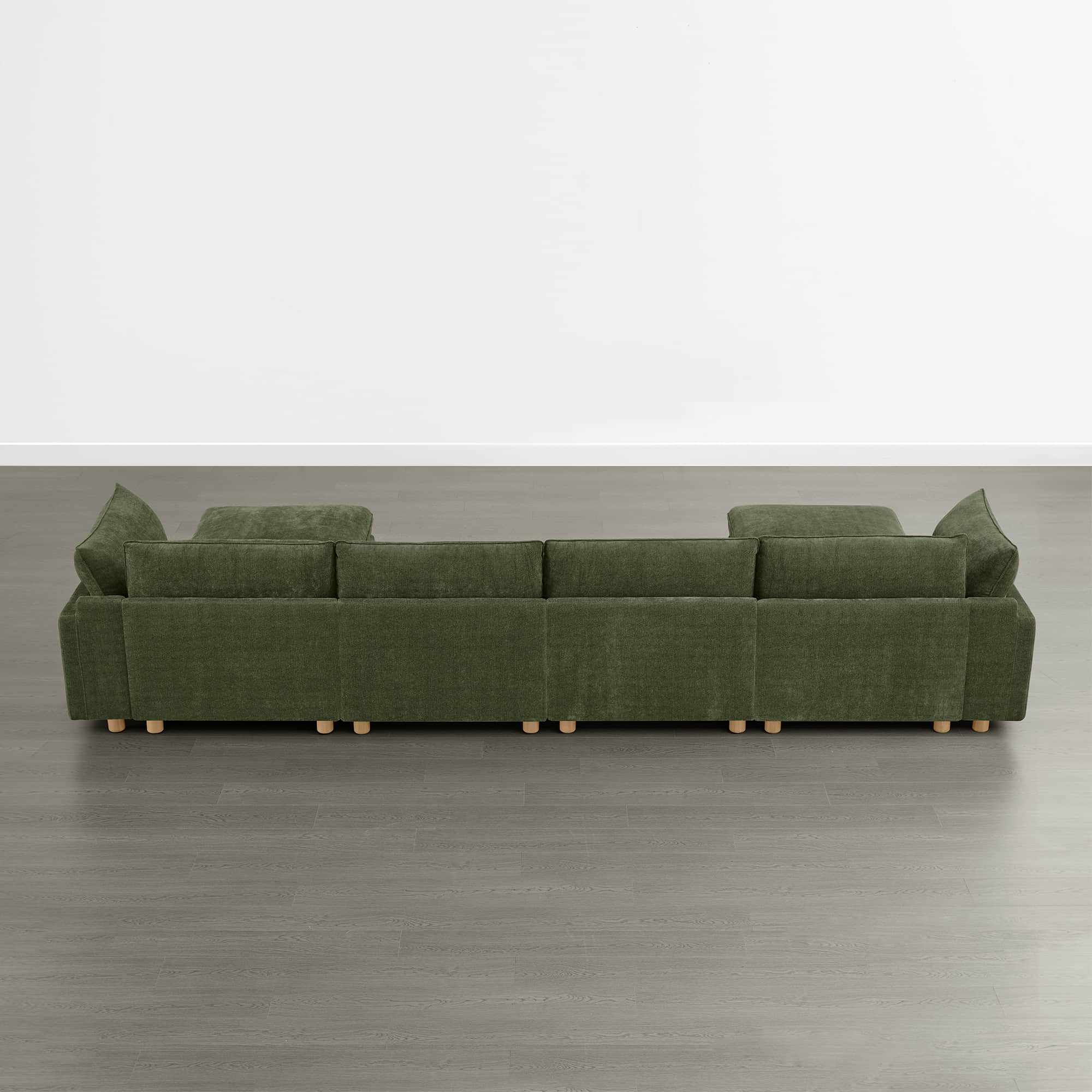 Brendon Modular 6-Seat Sectional Sofa with Wood Leg