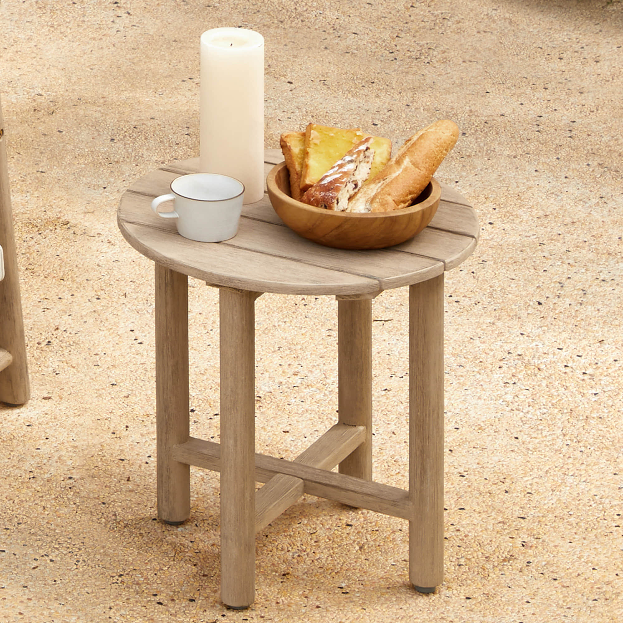 Sienna Modern Acacia Wood Rope Outdoor Lounge Chair