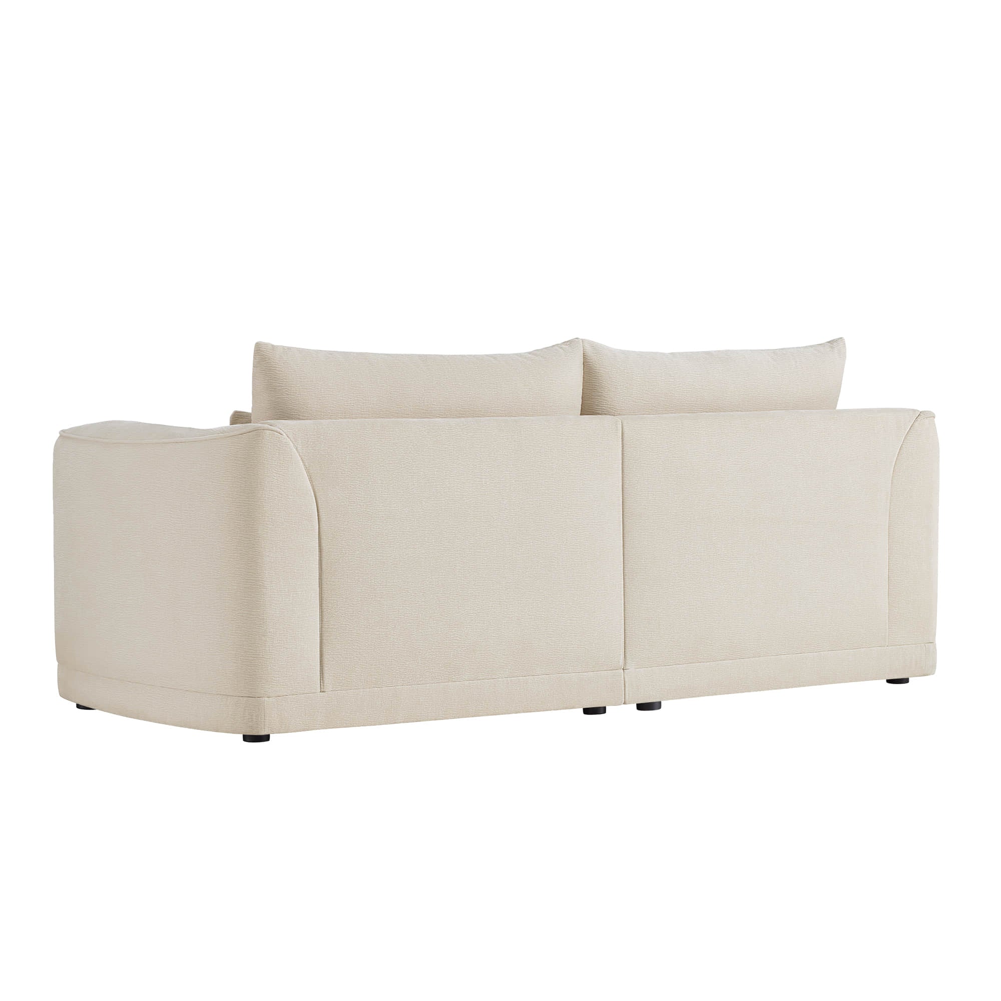 Daisy 2-Seat Modular Curved Chenille Sofa with Down-Filled Cushions