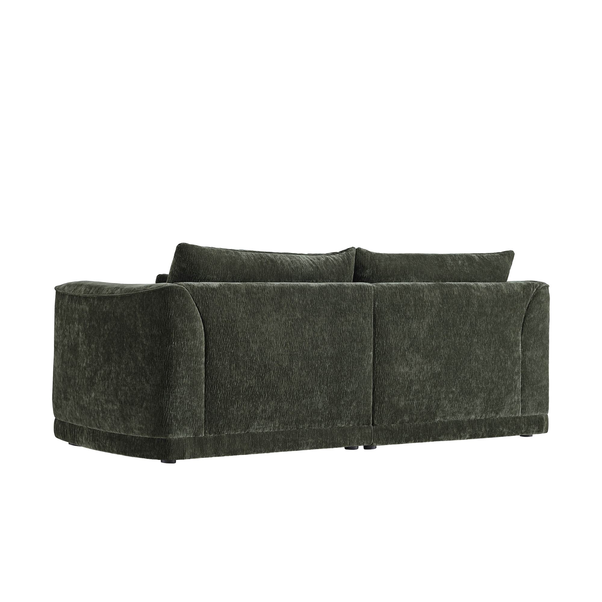 Daisy 2-Seat Modular Curved Chenille Sofa with Down-Filled Cushions