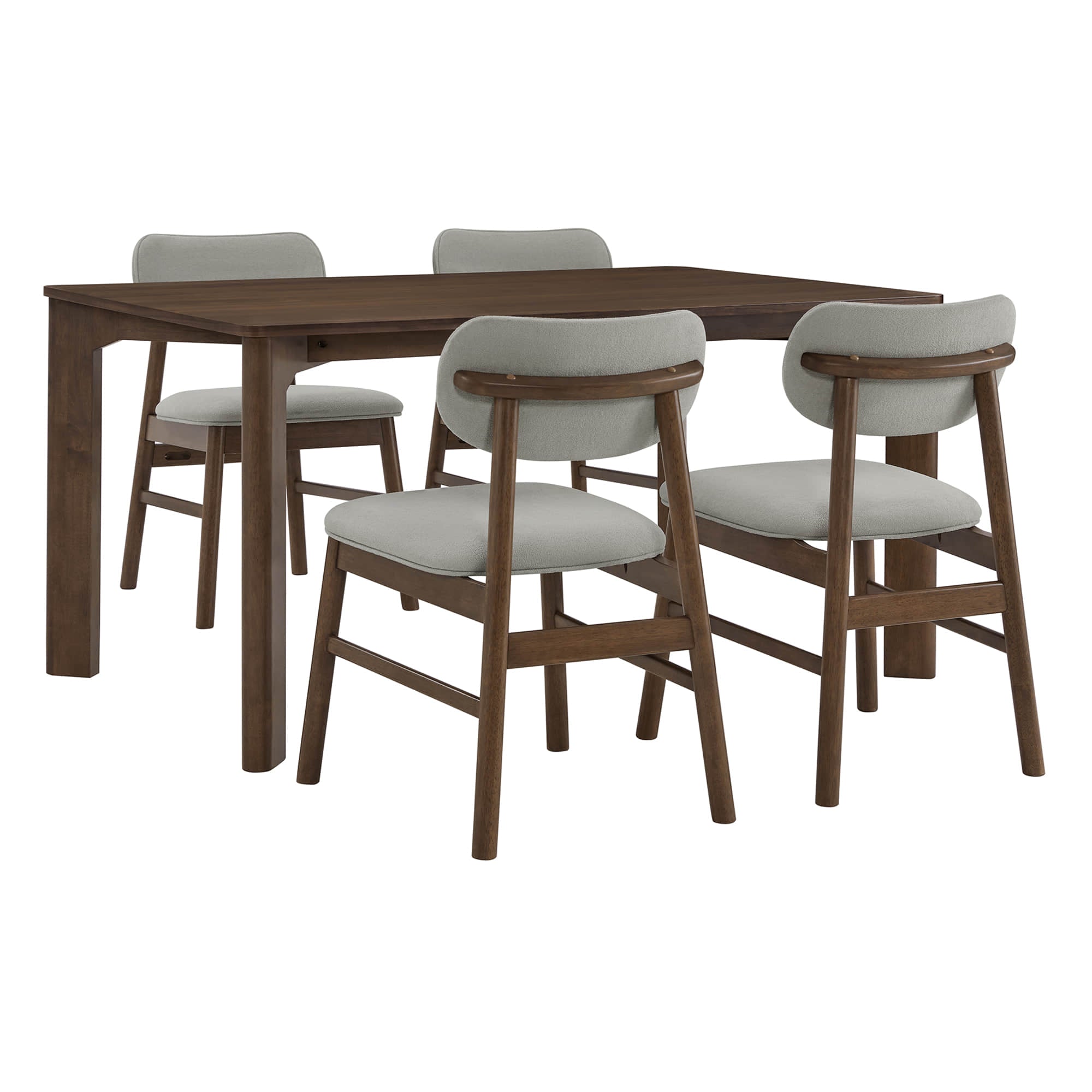 Everett Modern Rectangular Wood Dining Table for 4