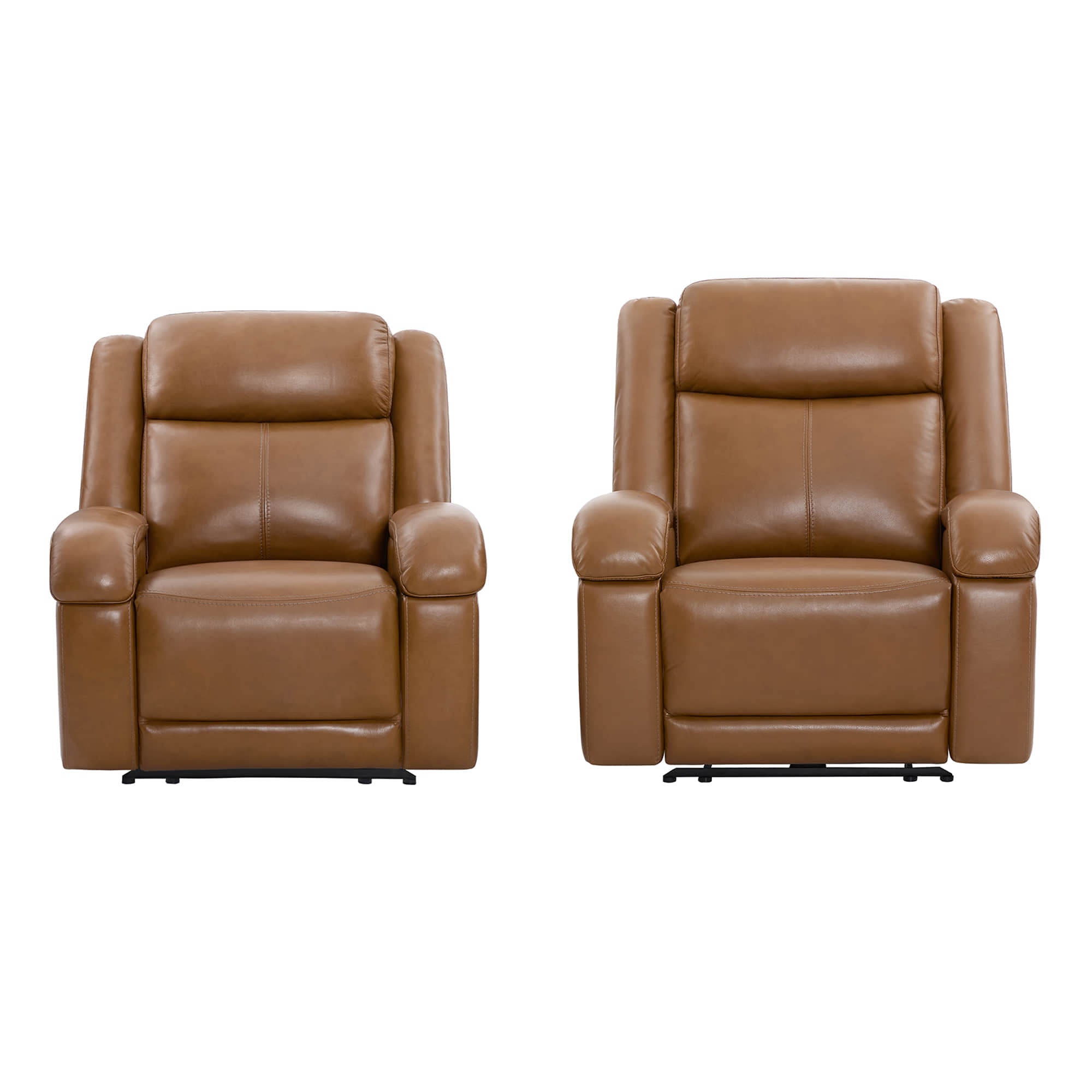 Isaac Genuine Leather Wall Hugger Power Recliner with Power Headrest