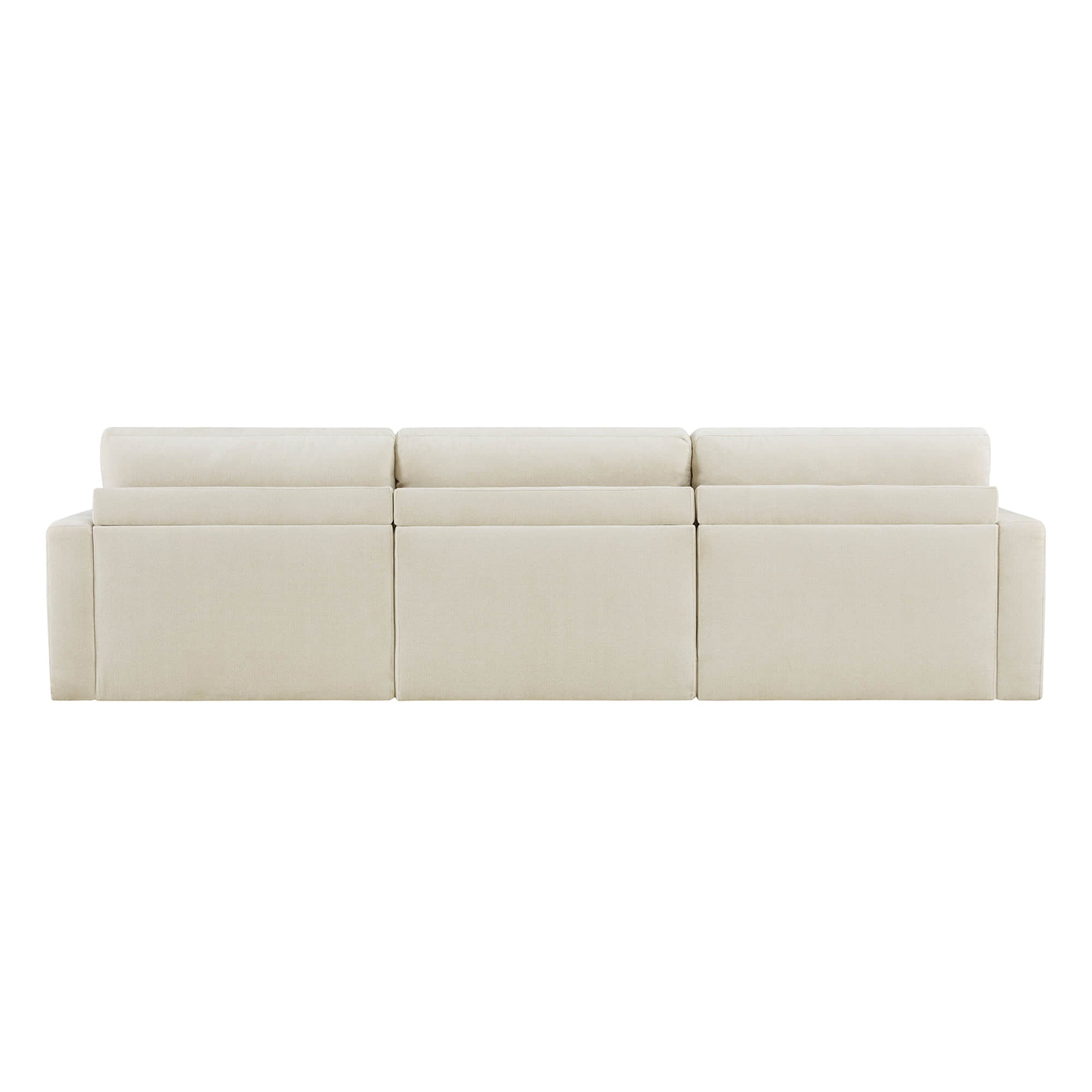 Ivy 3-Seat Performance Fabric Modular Sofa with Storage Ottoman