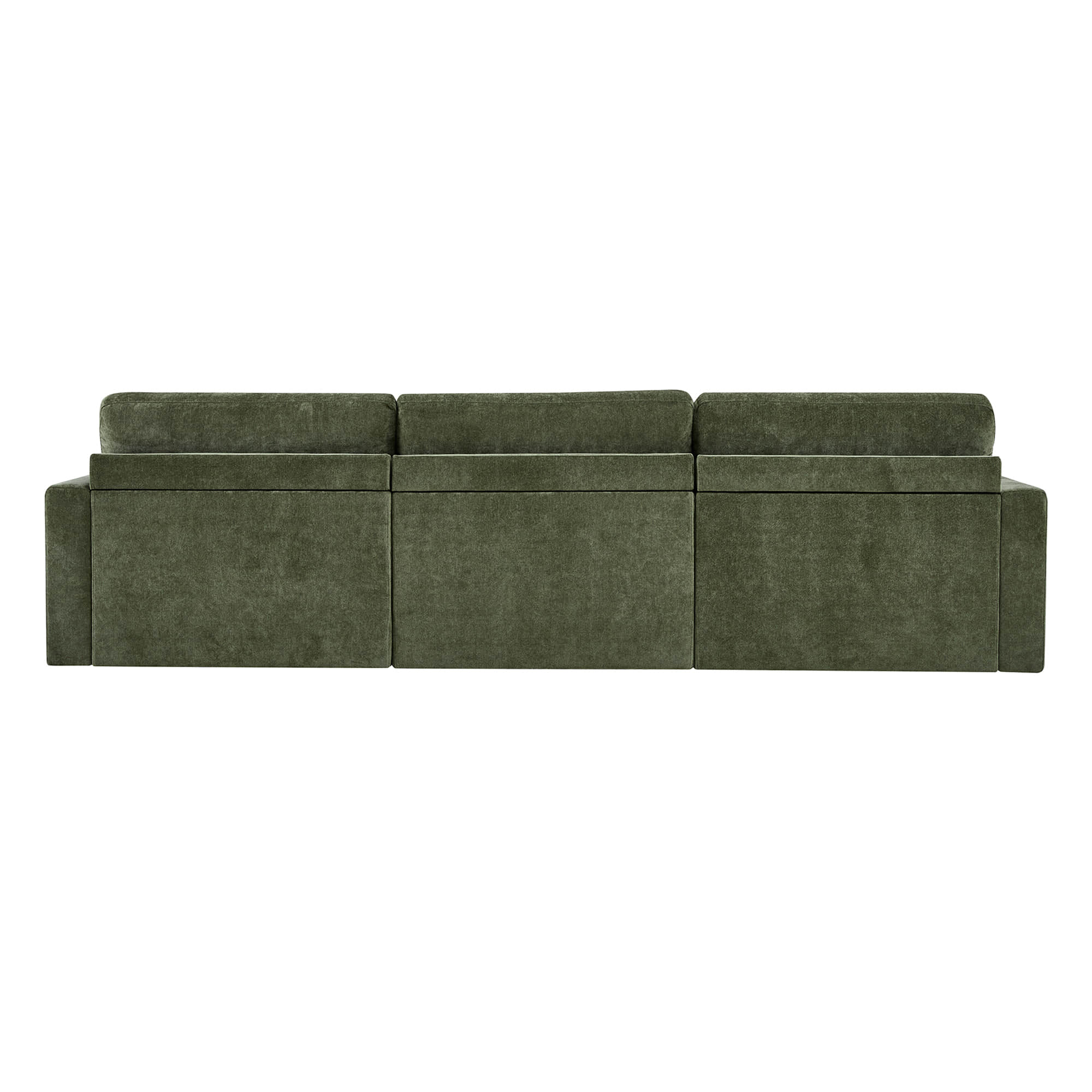 Ivy 3-Seat Performance Fabric Modular Sofa with Storage Ottoman