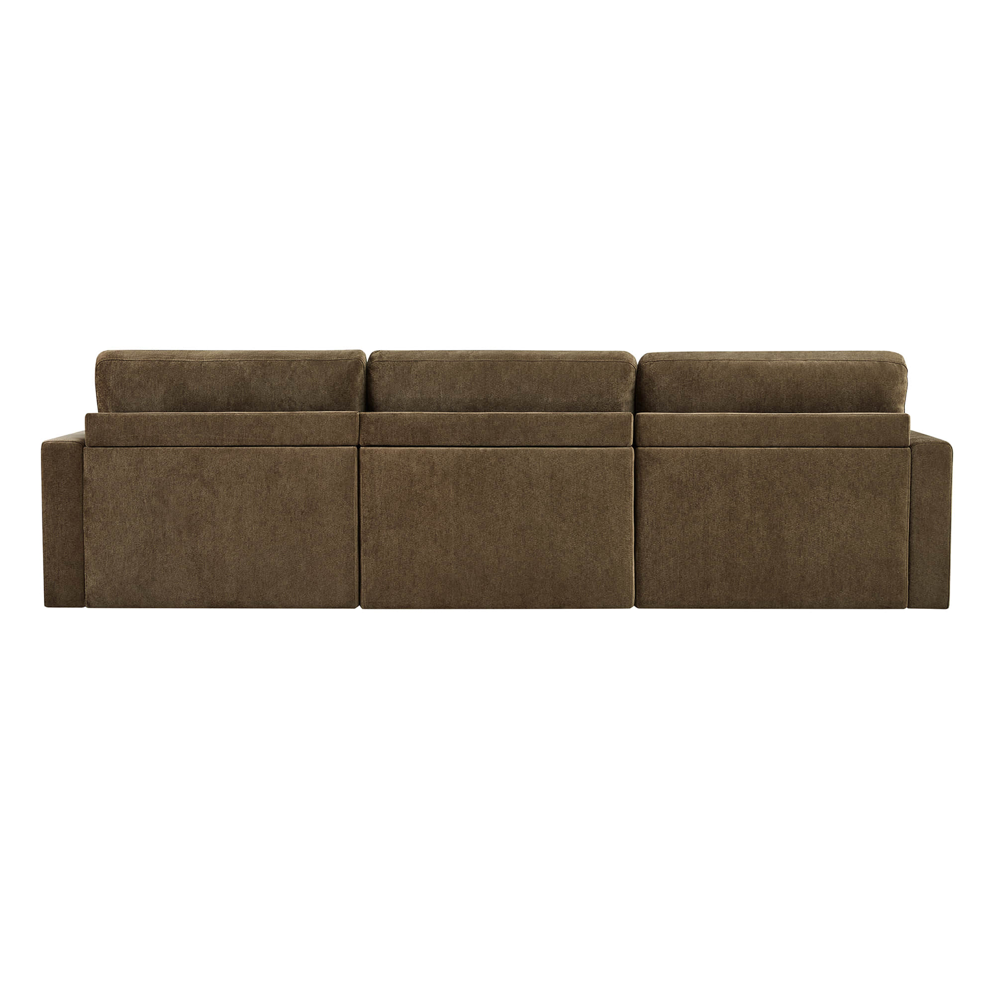 Ivy 3-Seat Performance Fabric Modular Sofa with Storage Ottoman