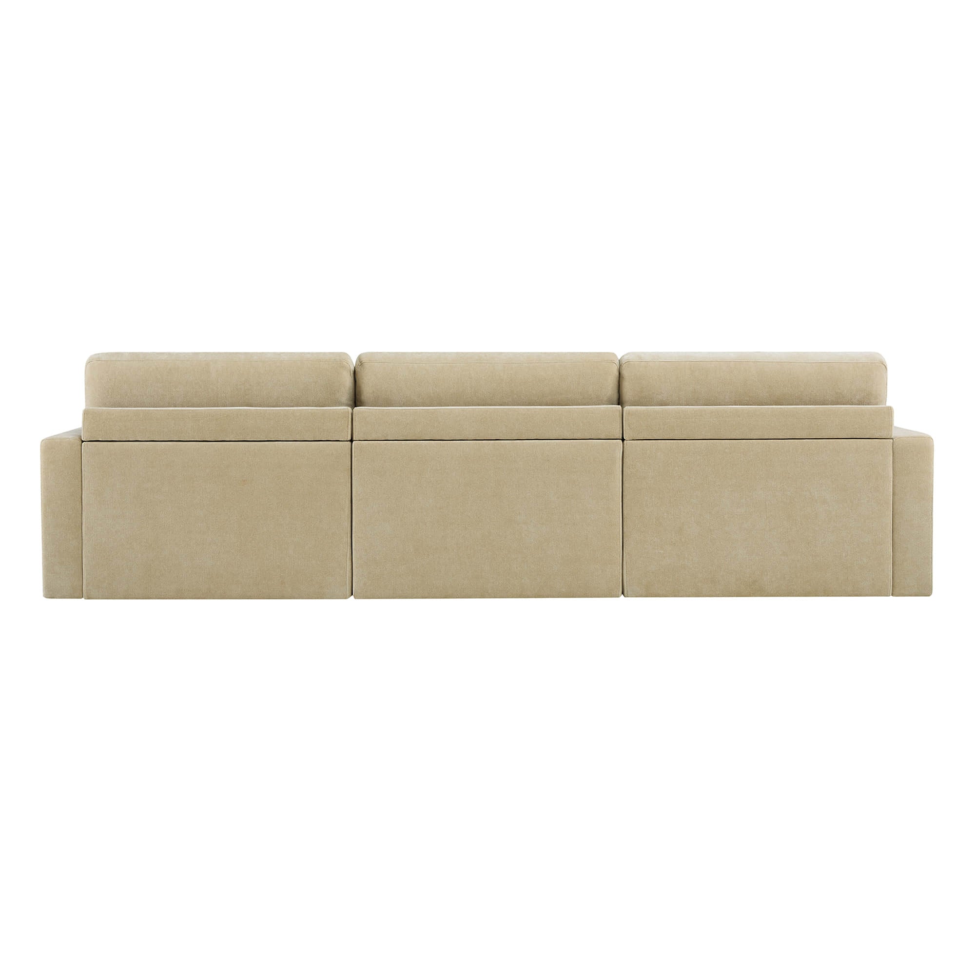Ivy 3-Seat Performance Fabric Modular Sofa with Storage Ottoman