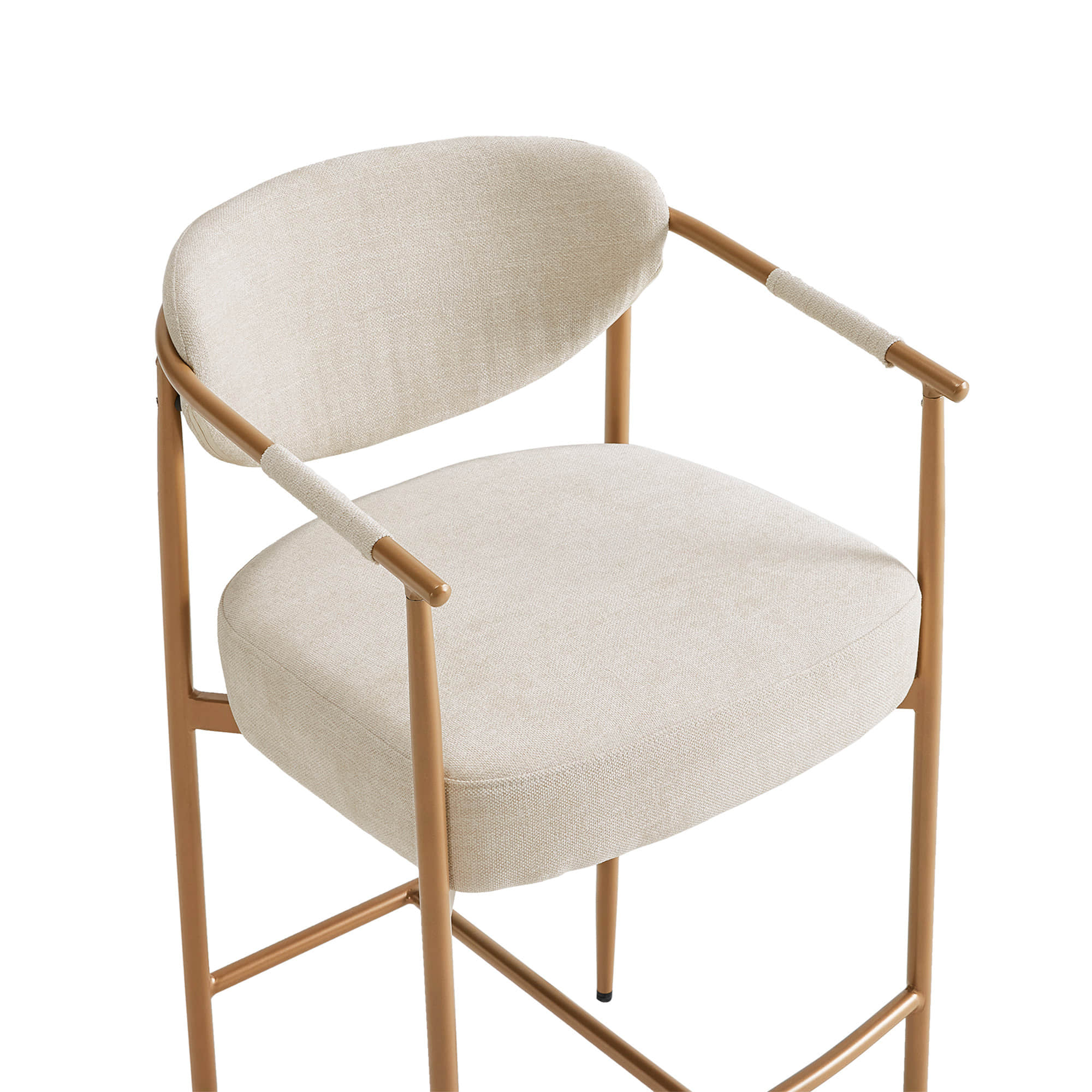 Jade Faux Leather Rope Counter Stool