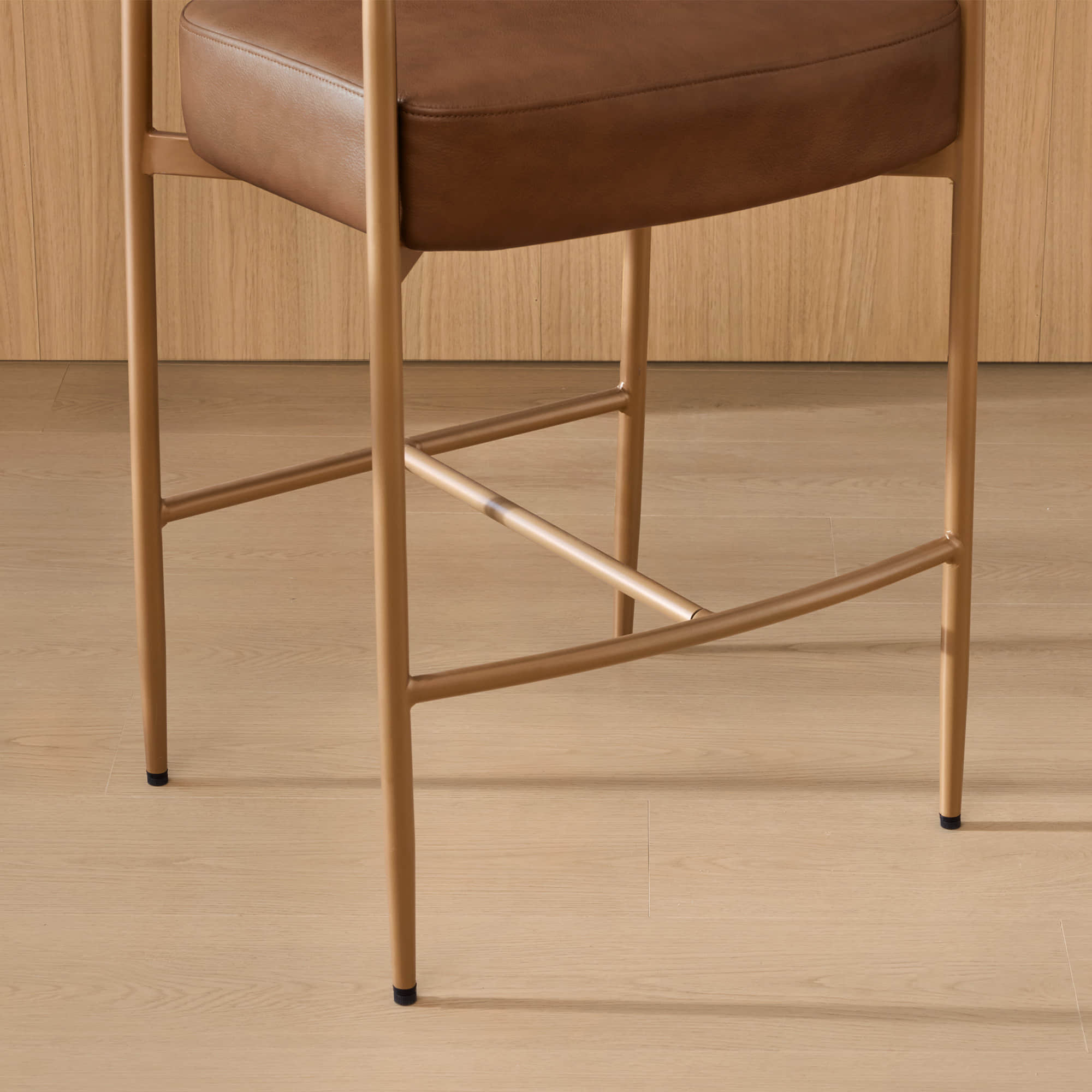 Jade Faux Leather Rope Counter Stool