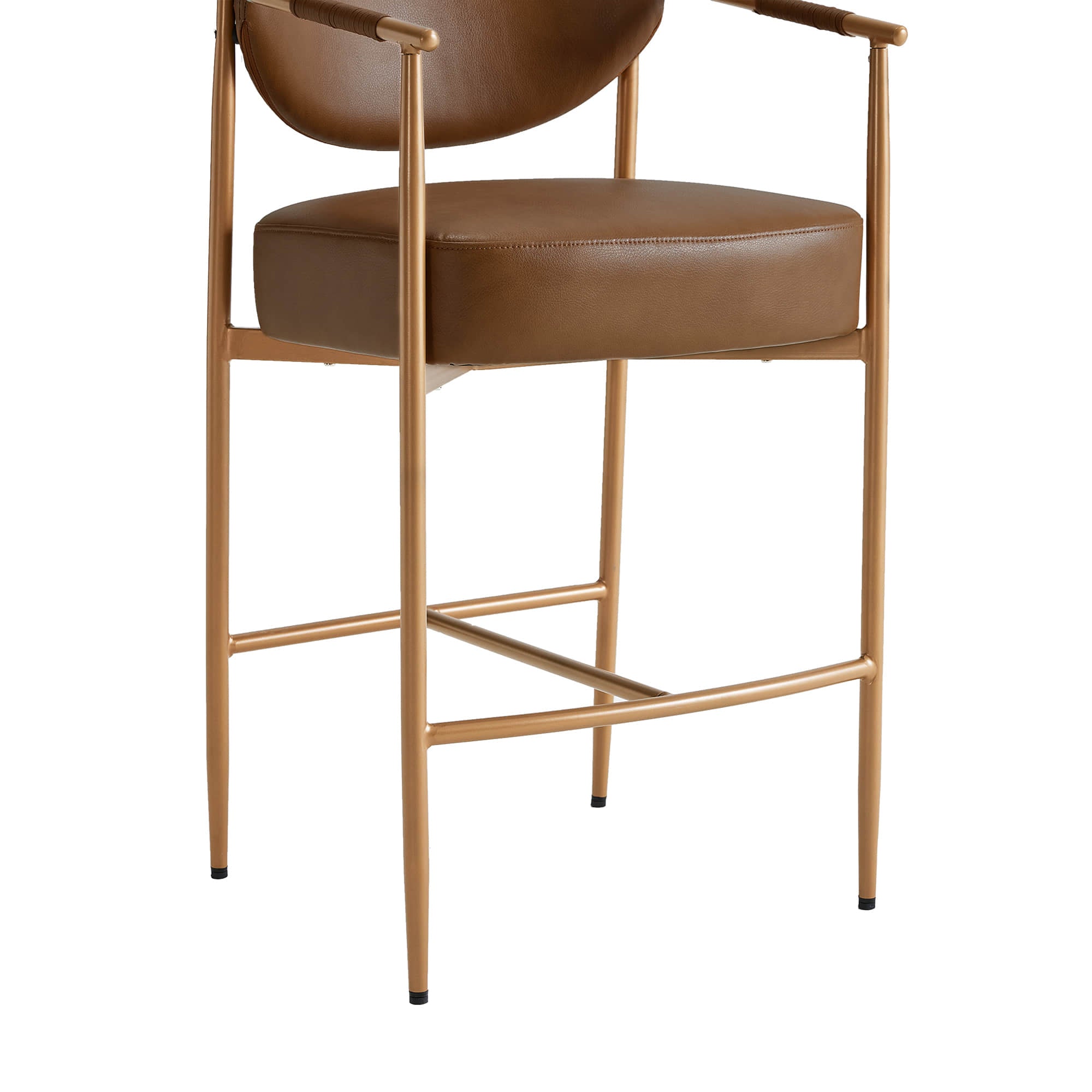 Jade Faux Leather Rope Counter Stool