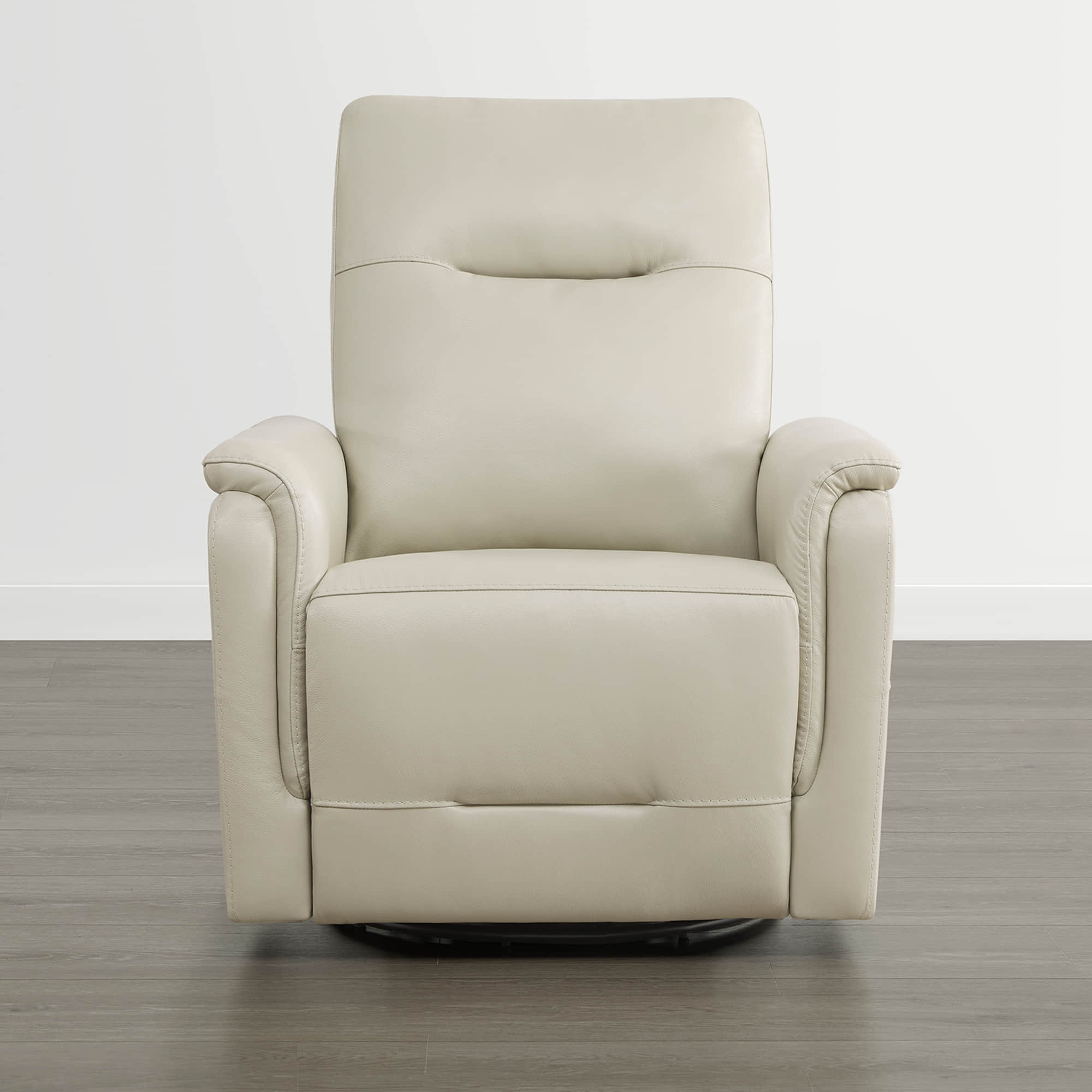 Jaxon Genuine Leather Swivel Glider Power Recliner with Power Headrest