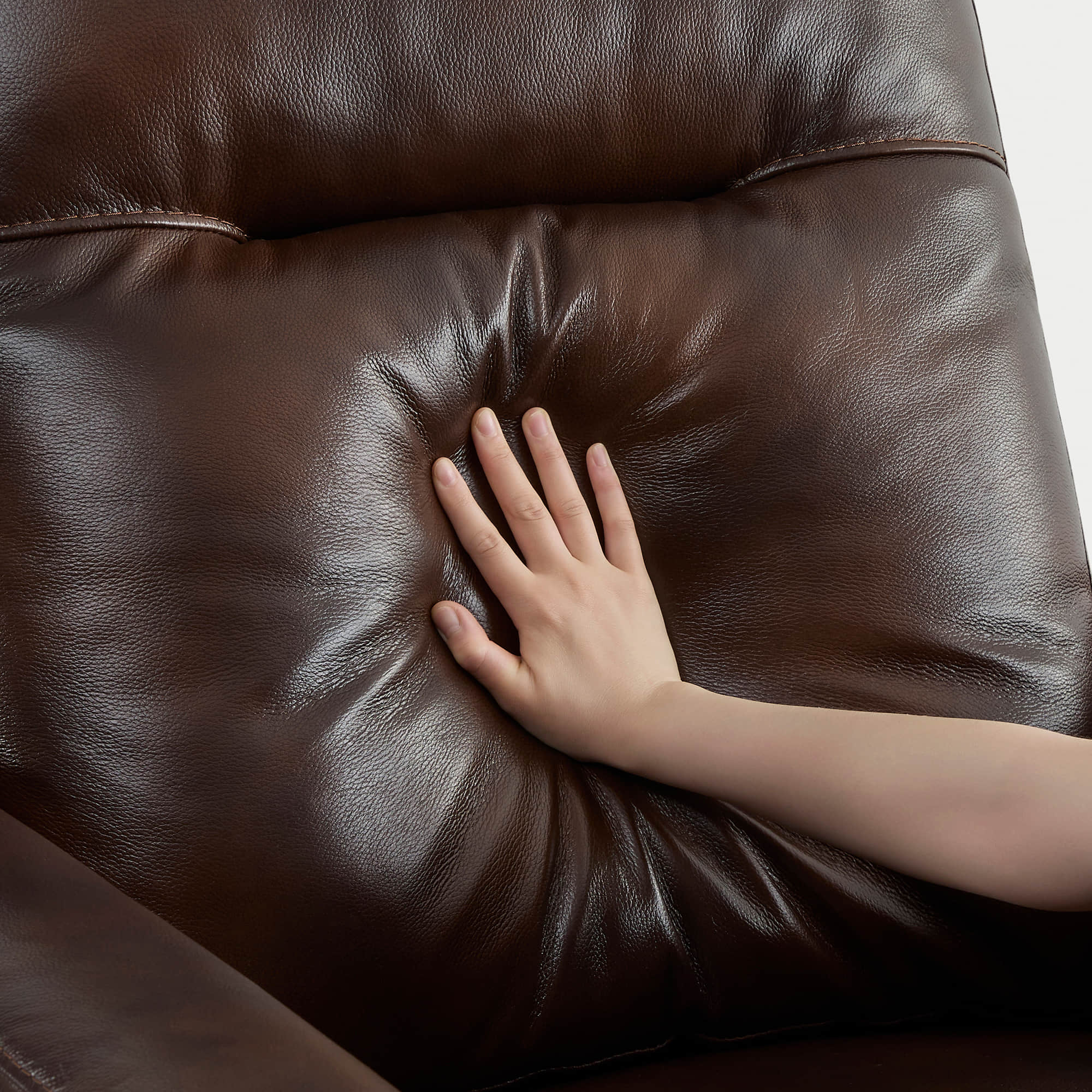 Jaxon Genuine Leather Swivel Glider Power Recliner with Power Headrest