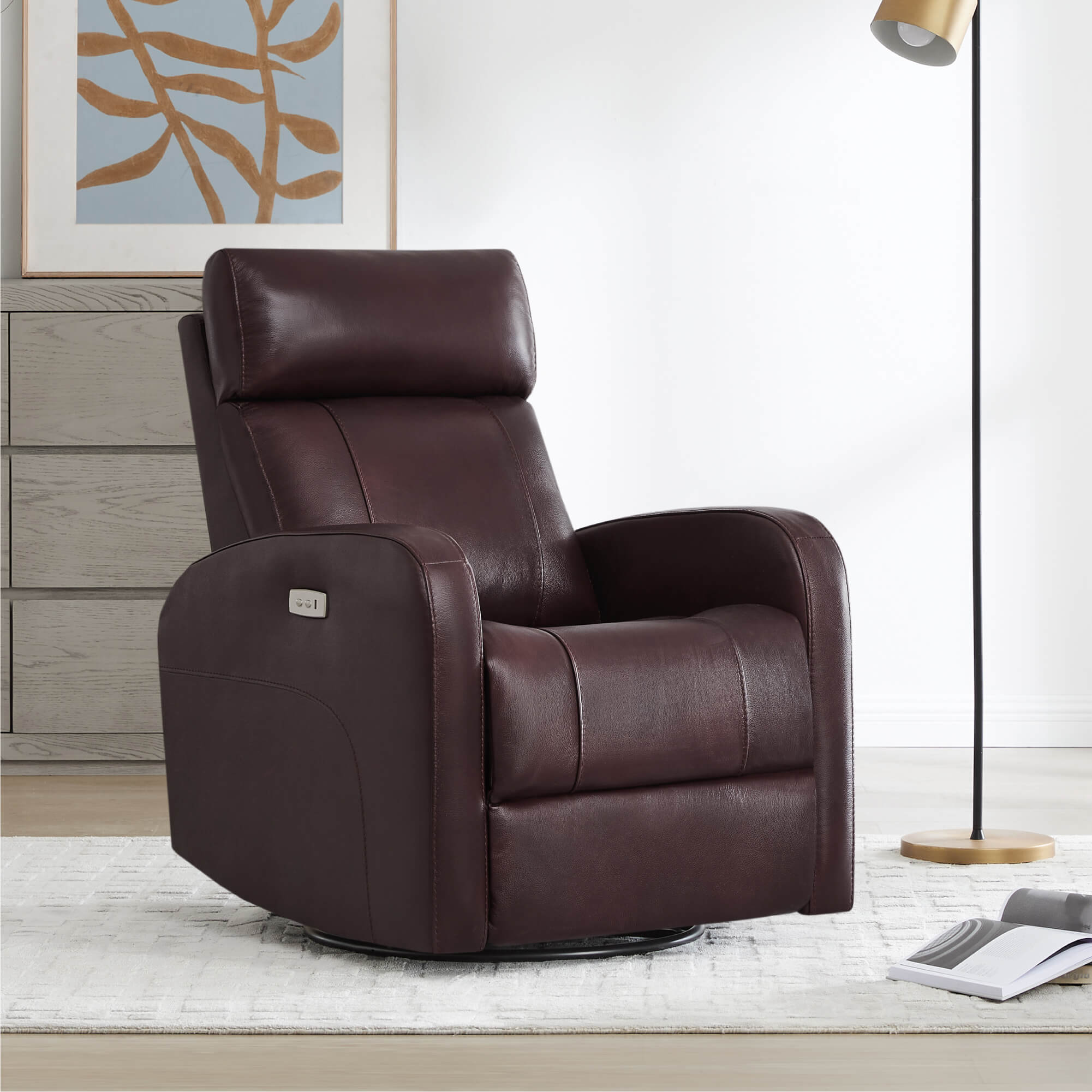 Joy Power Swivel Recliner with Manual Headrest
