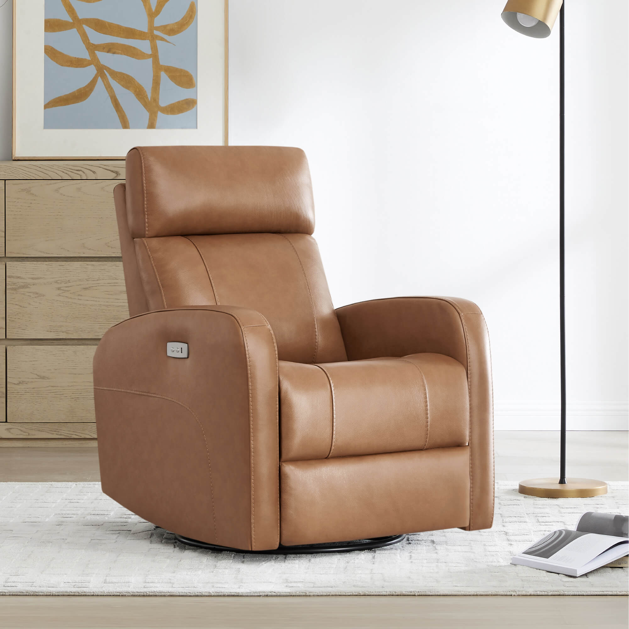 Joy Power Swivel Recliner with Manual Headrest