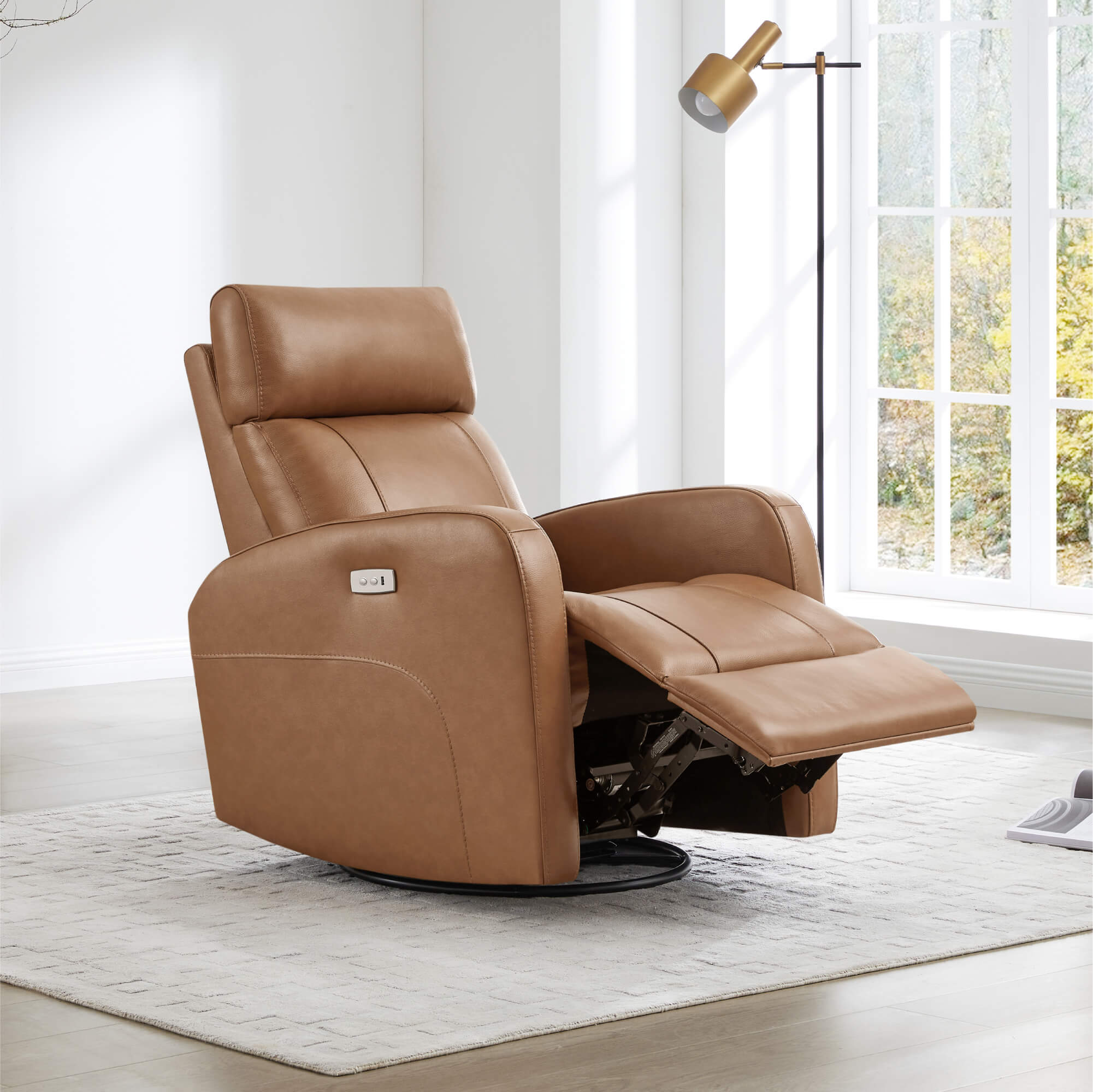 Joy Power Swivel Recliner with Manual Headrest