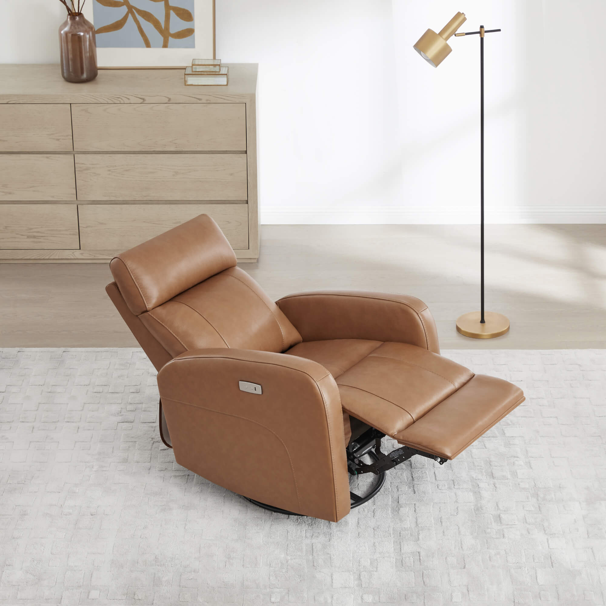 Joy Power Swivel Recliner with Manual Headrest