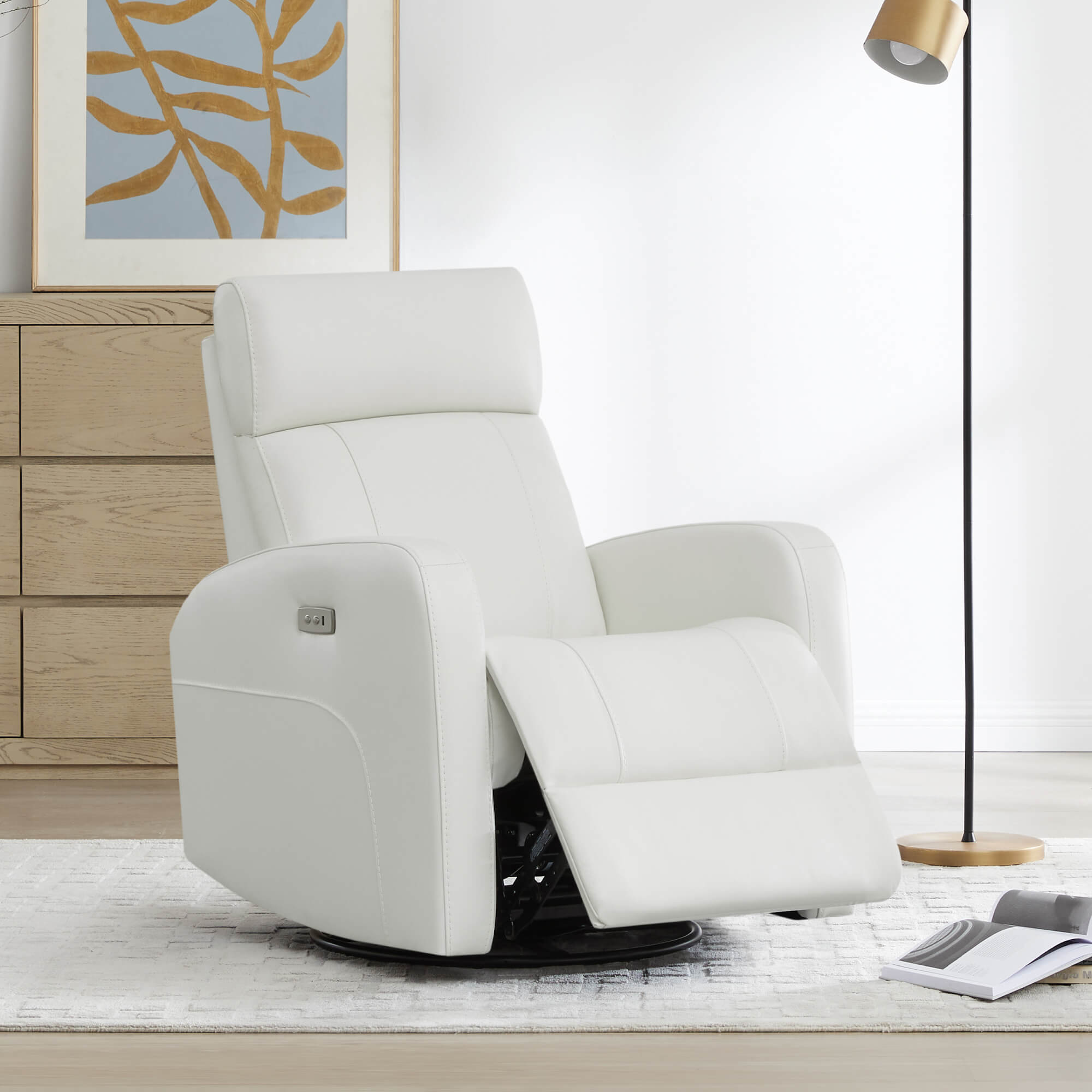 Joy Power Swivel Recliner with Manual Headrest