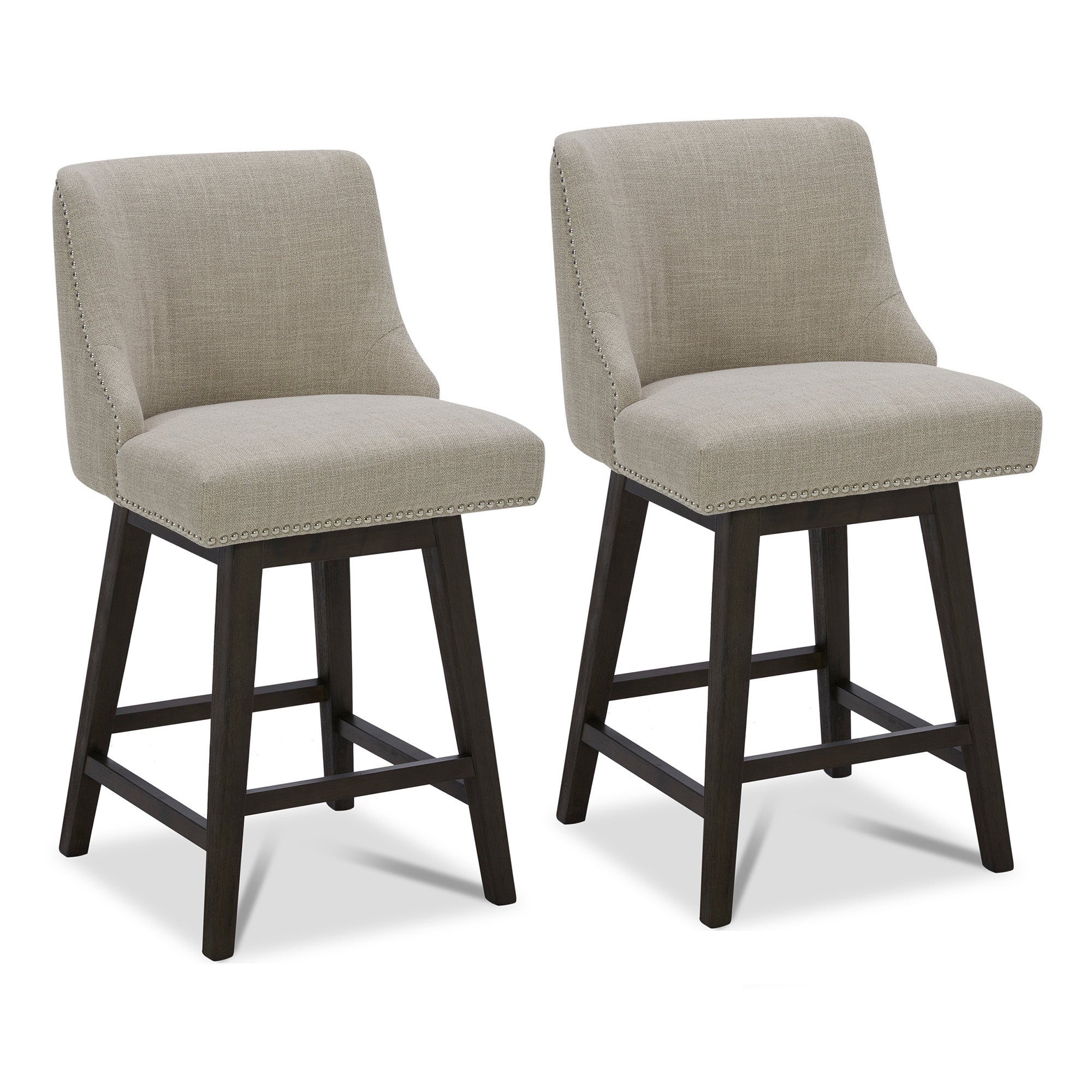 Asher Swivel Nailhead Trim Bar & Counter Stools