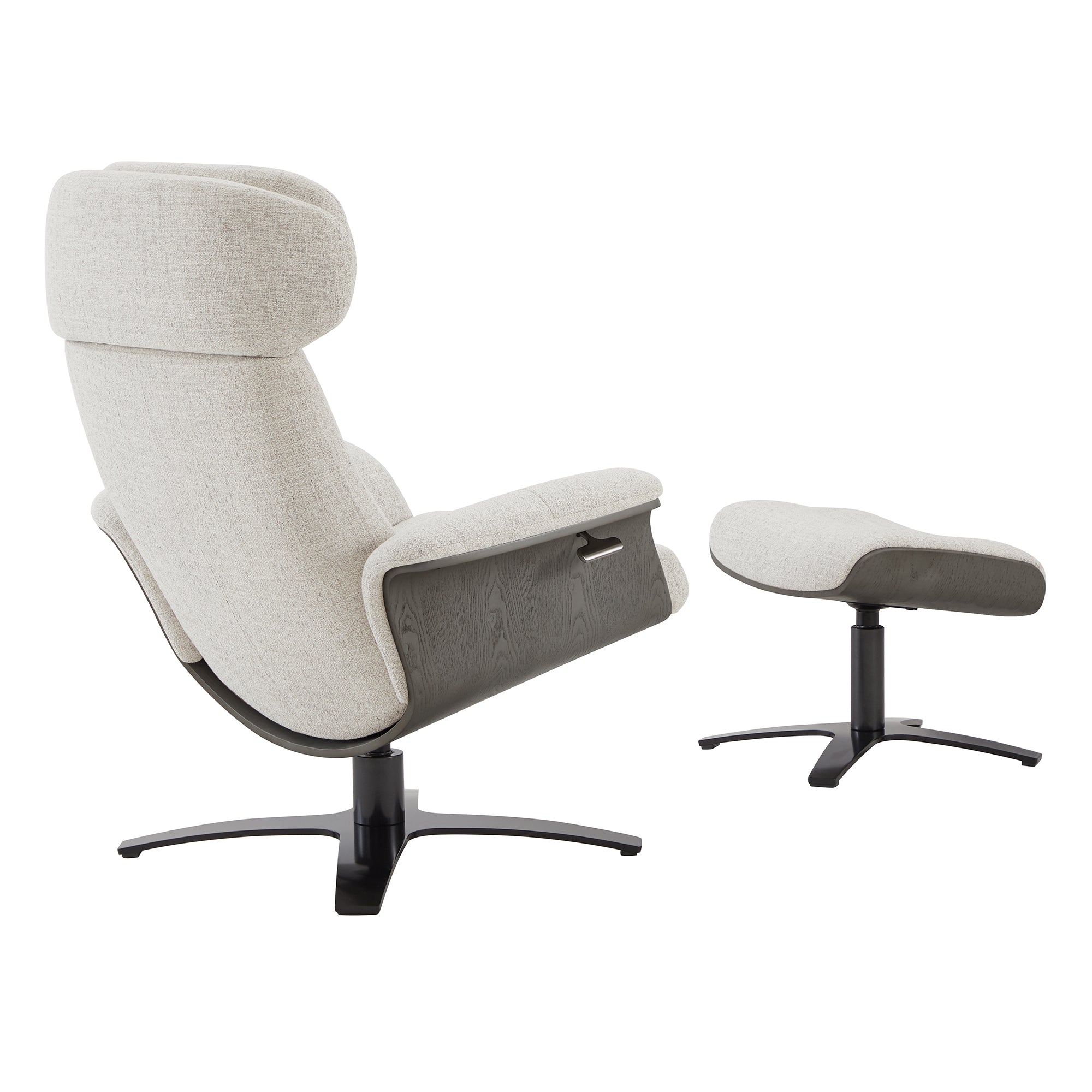 Elvin Genuine Leather Recliner Lounge Chair & Ottoman