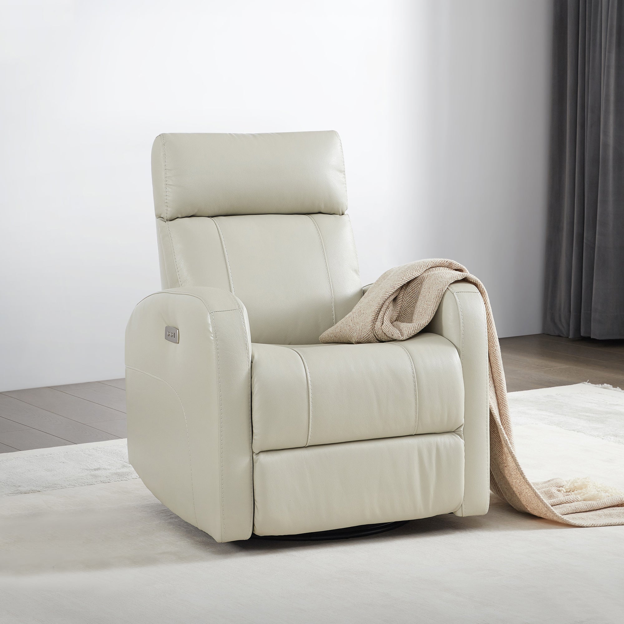 Joy Power Swivel Recliner with Manual Headrest