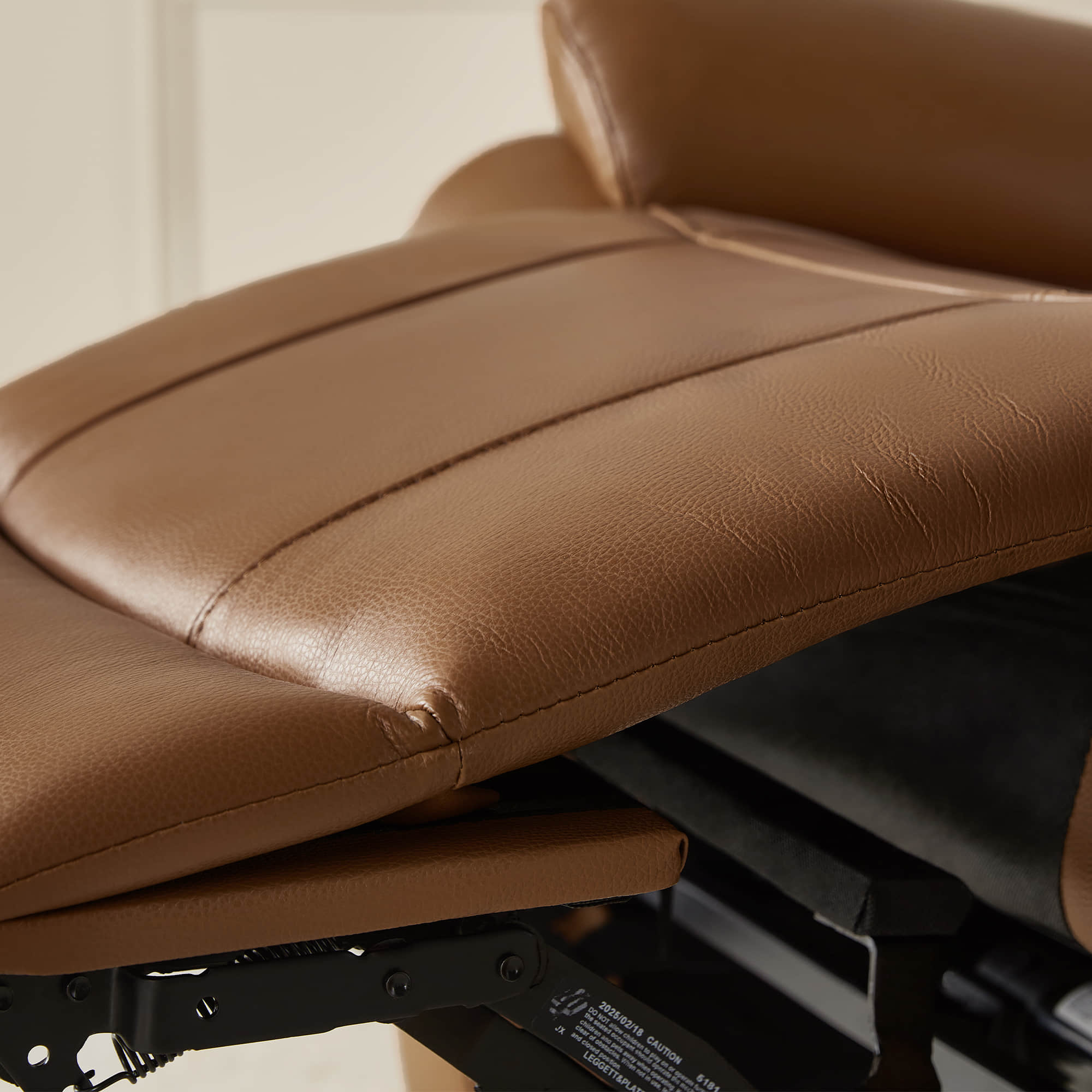 Keith Leather Swivel Glider Recliner with Power Headrest