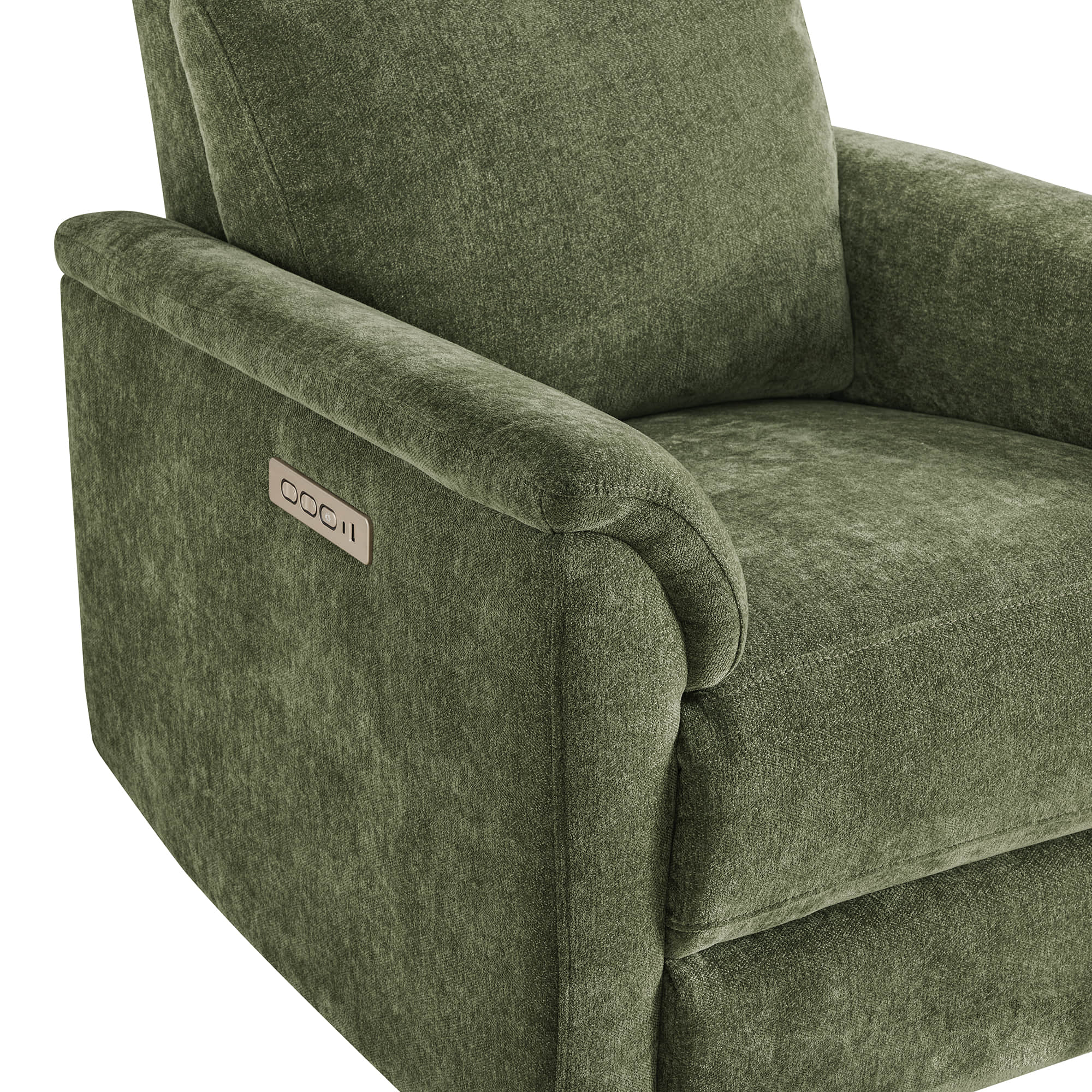 Lulla Power Swivel Nursery Glider Recliner with Power Headrest and Nightlight