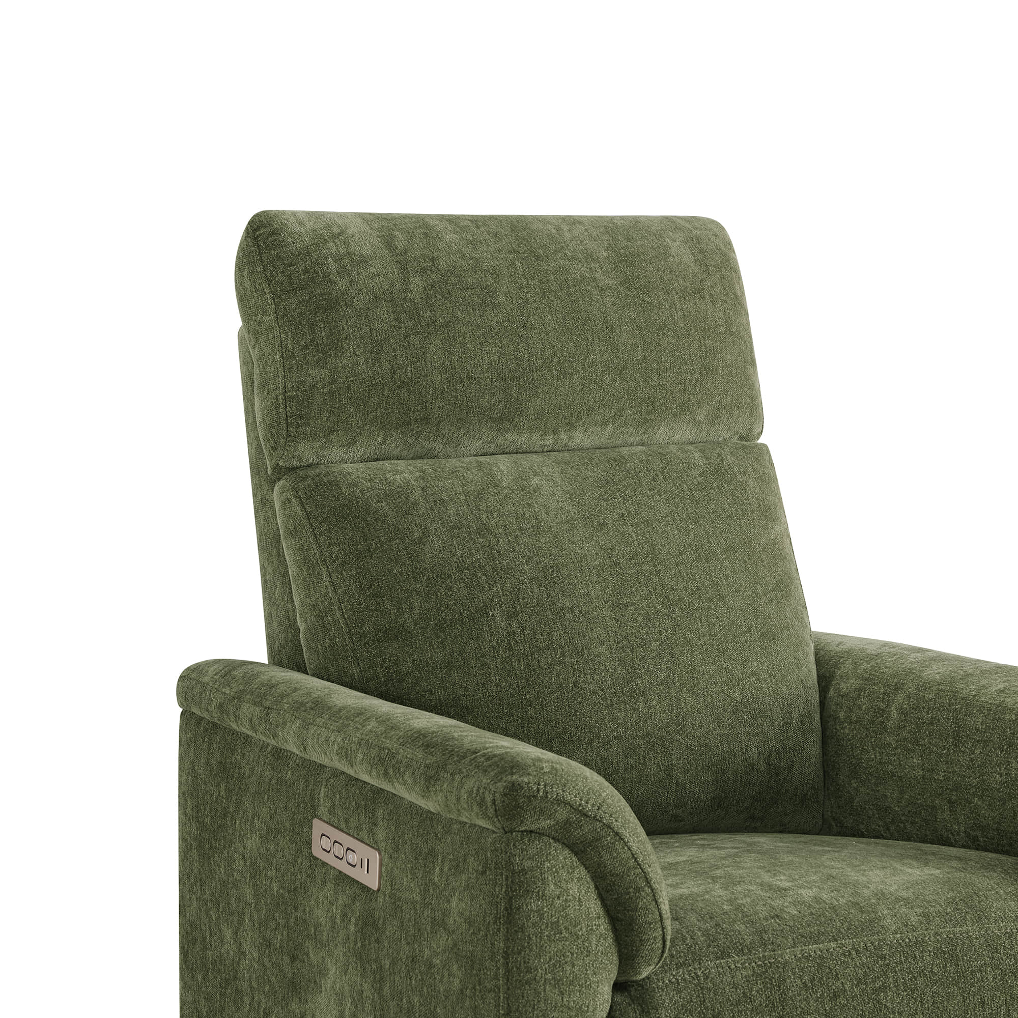 Lulla Power Swivel Nursery Glider Recliner with Power Headrest and Nightlight