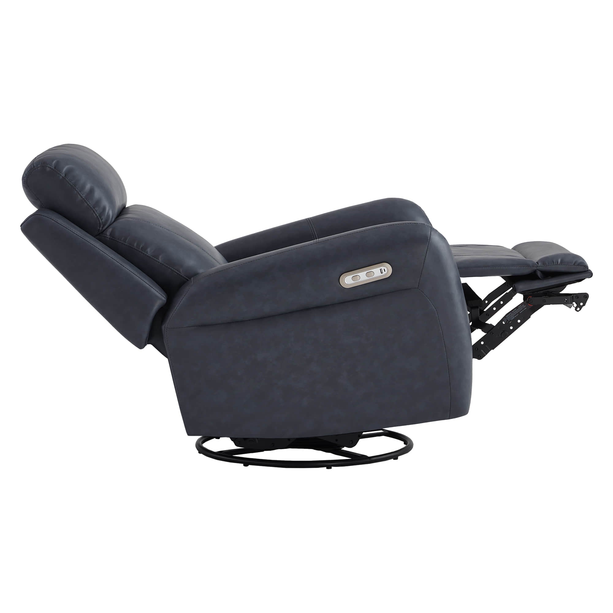 Myles Genuine Leather Swivel Glider Power Recliner
