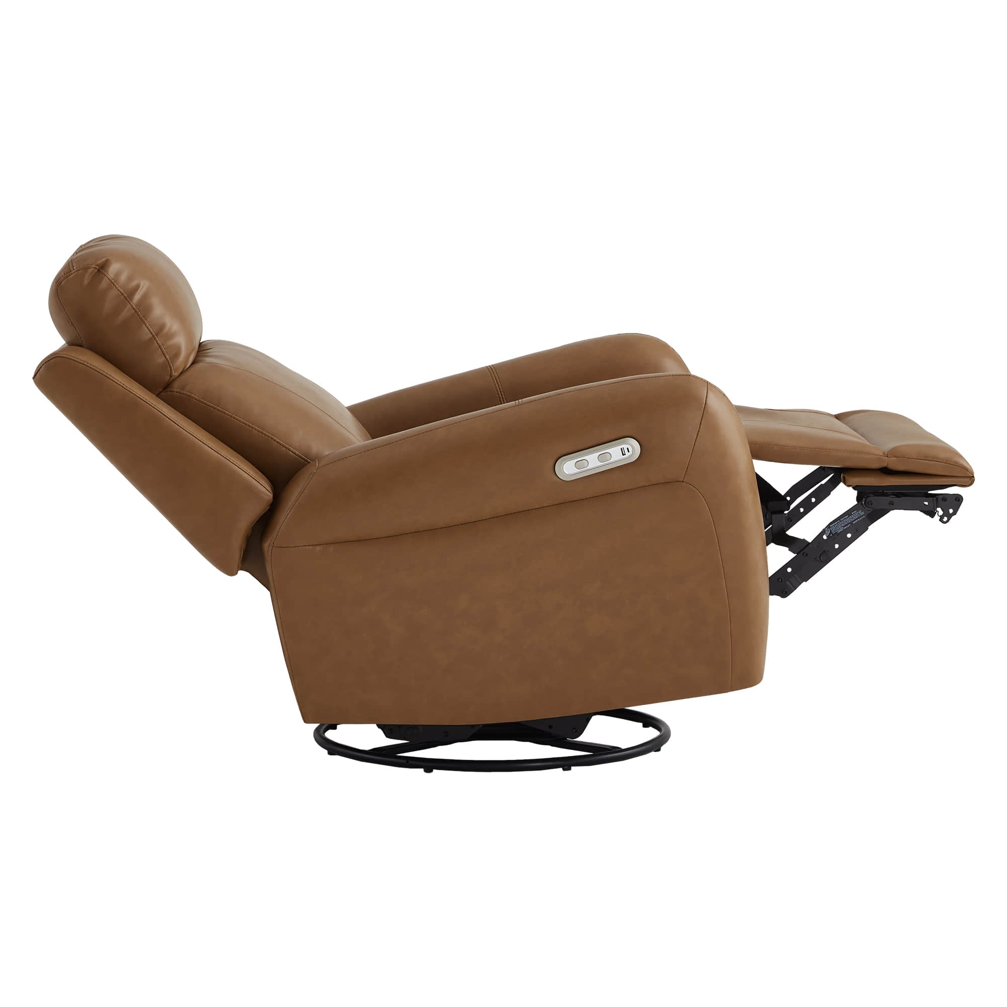Myles Genuine Leather Swivel Glider Power Recliner