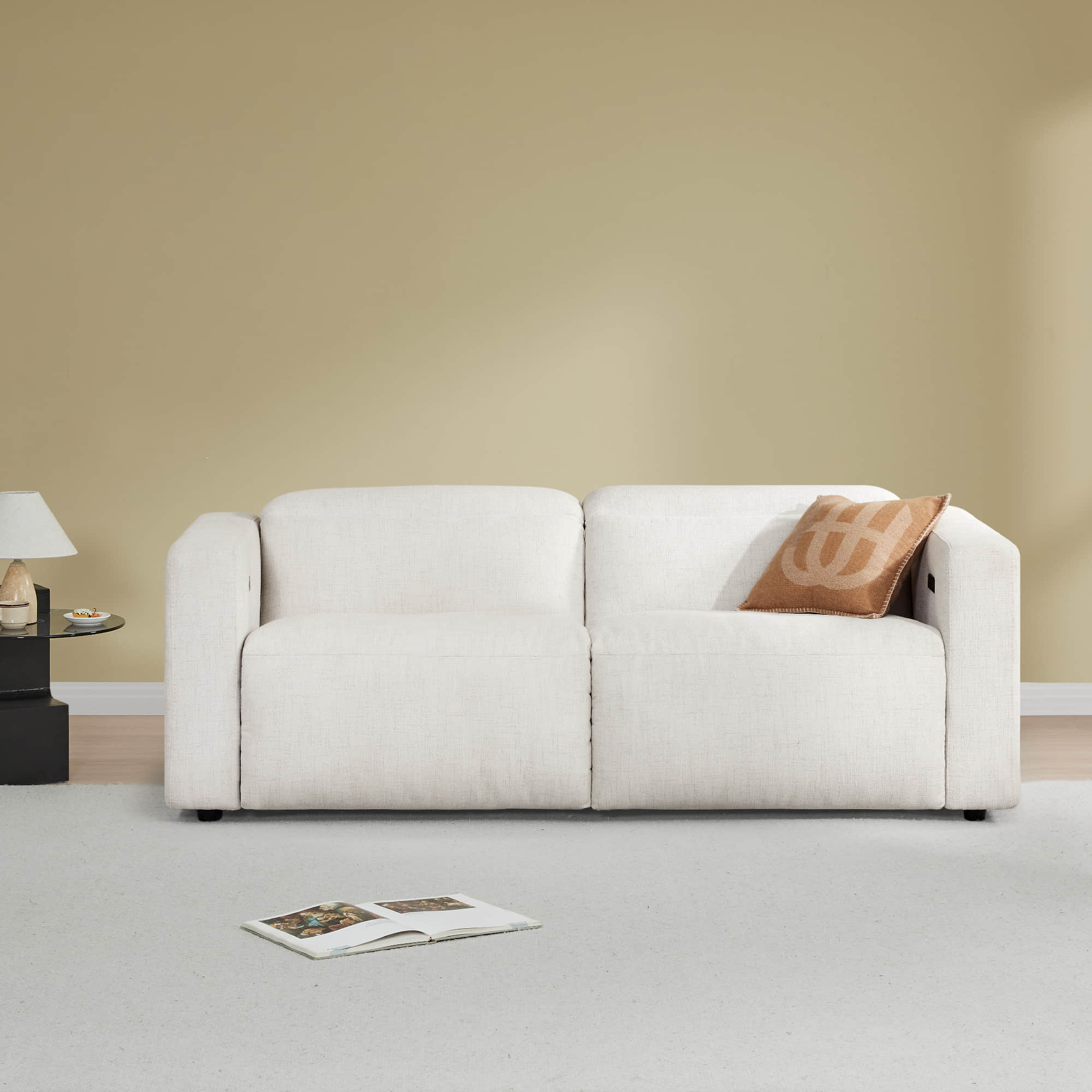 Oliver 2-Seat Wall-hugger Reclining Sectional Sofa with Power Headrest