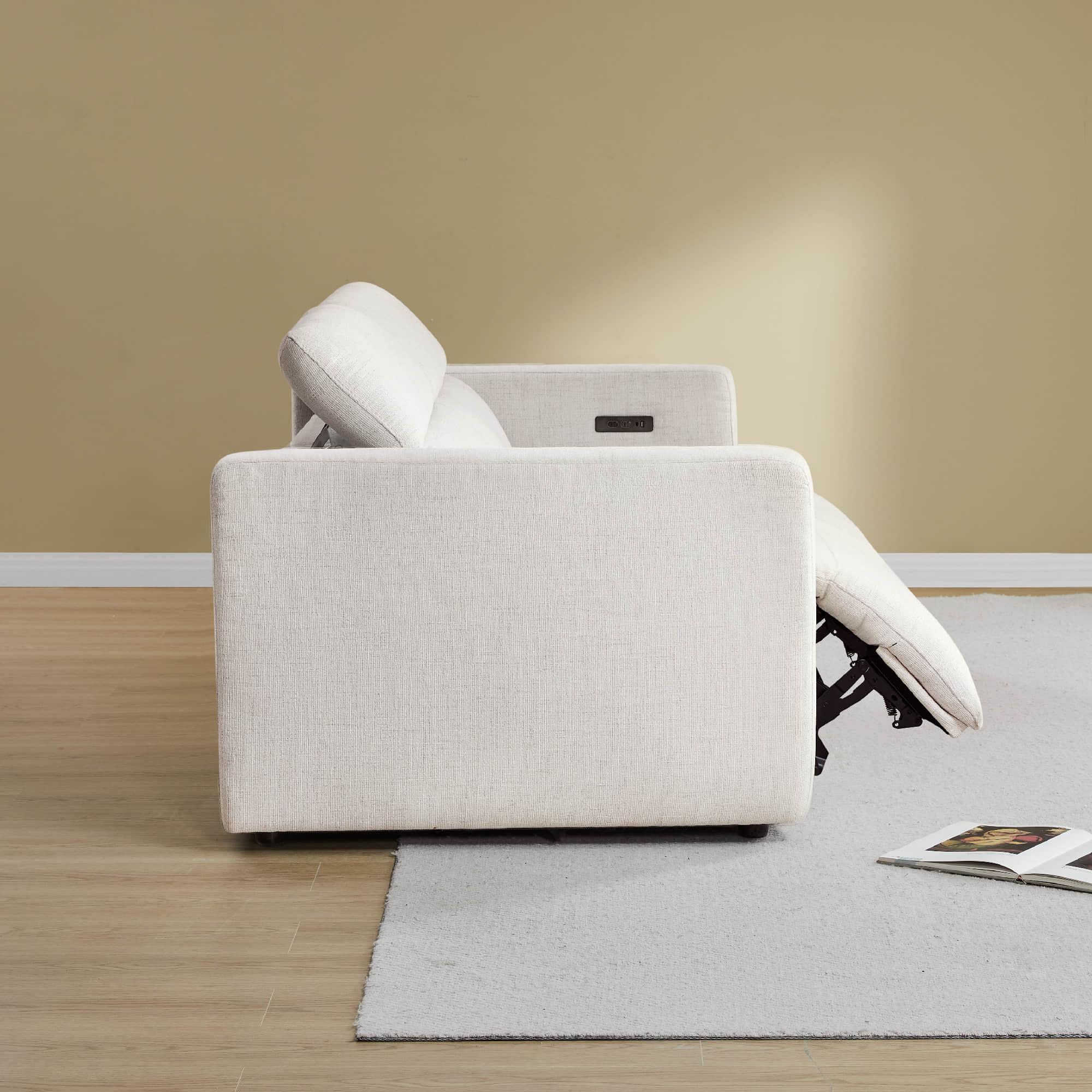 Oliver 2-Seat Wall-hugger Reclining Sectional Sofa with Power Headrest