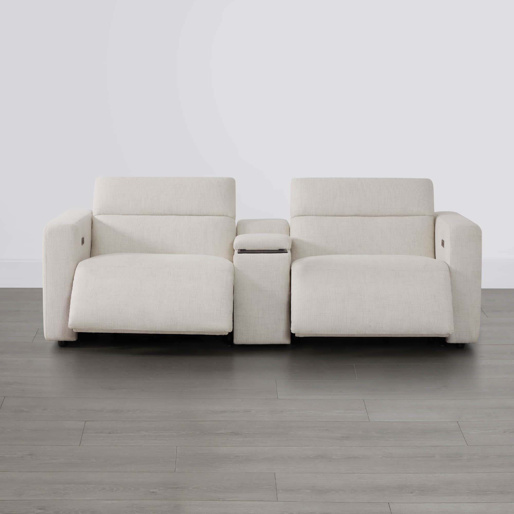 Oliver 2-Seat Wall-hugger Reclining Sectional Sofa with Power Headrest