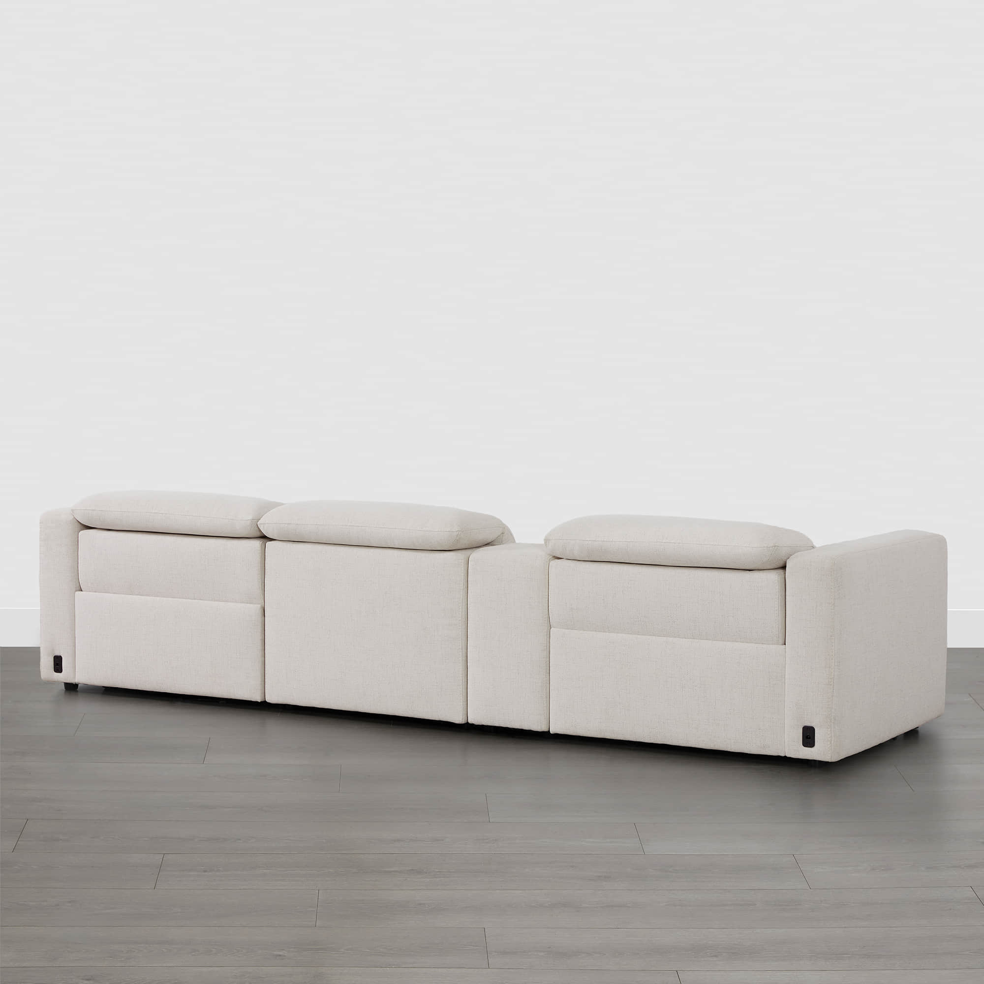 Oliver 3-Seat Wall-hugger Reclining Sectional Sofa with Power Headrest