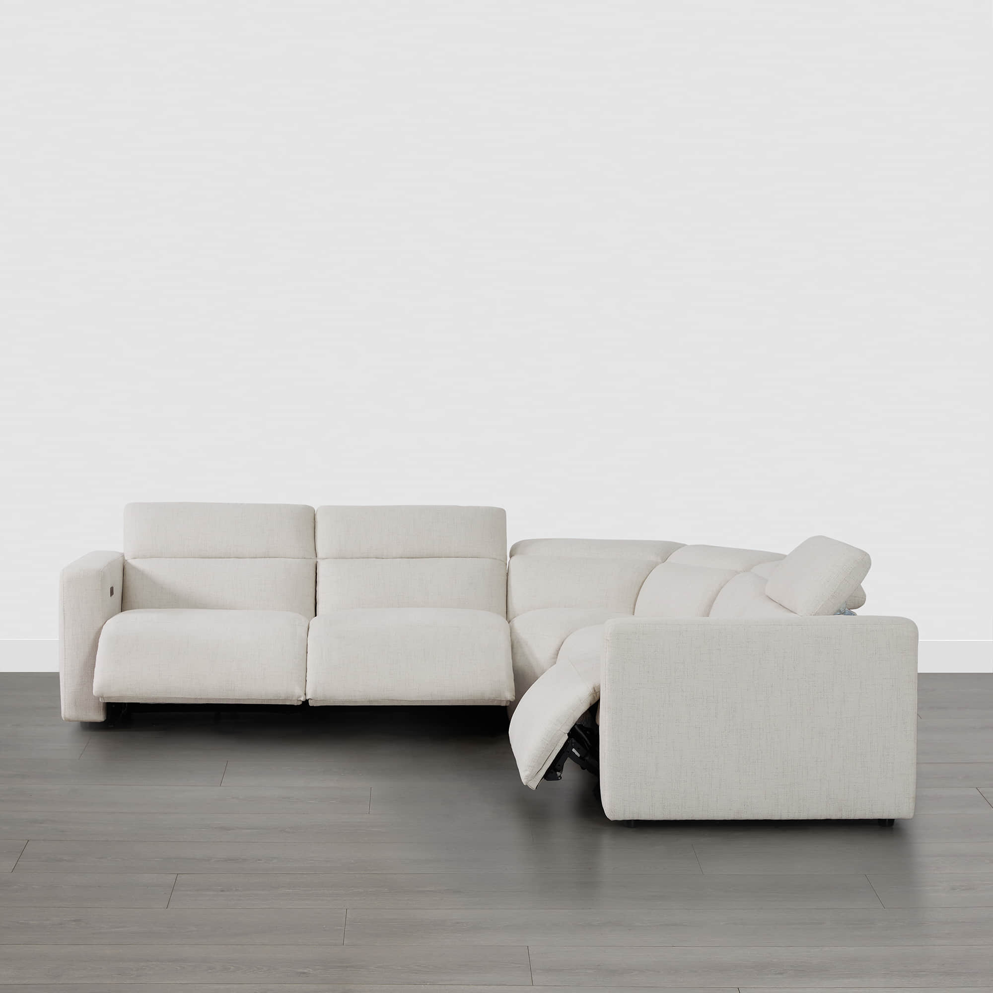 Oliver 5-Seat Wall-hugger Reclining Sectional Sofa with Power Headrest